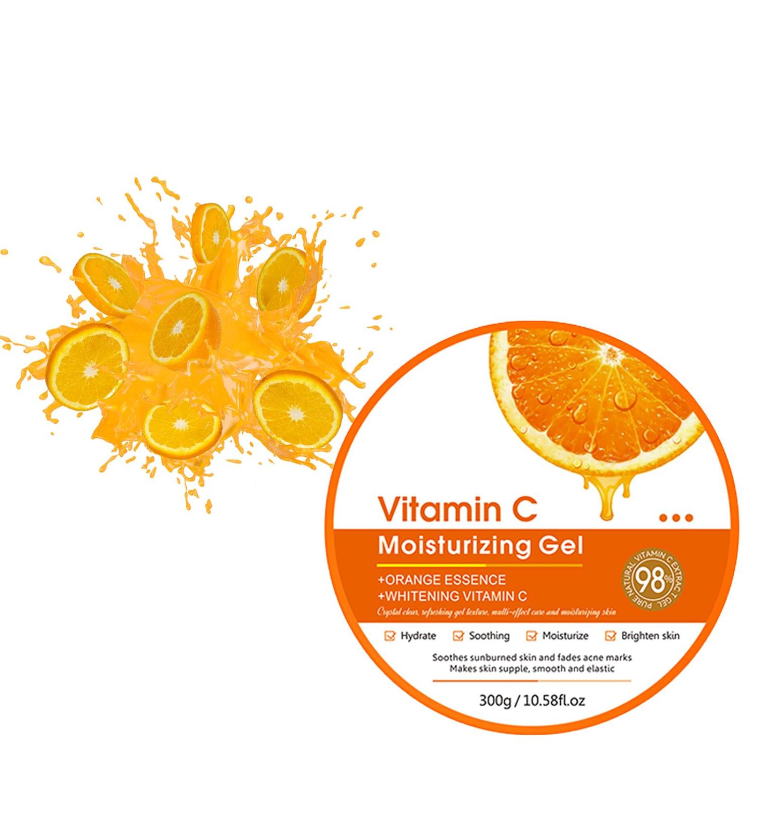  Nurvidis VC Aloe Vera Gel moisturizing face gel after-sun aloe vera moisturizing gel nourishing moisturizing gel after-sun gel for face body sun (300 g) - Buy Online on GoSupps.com