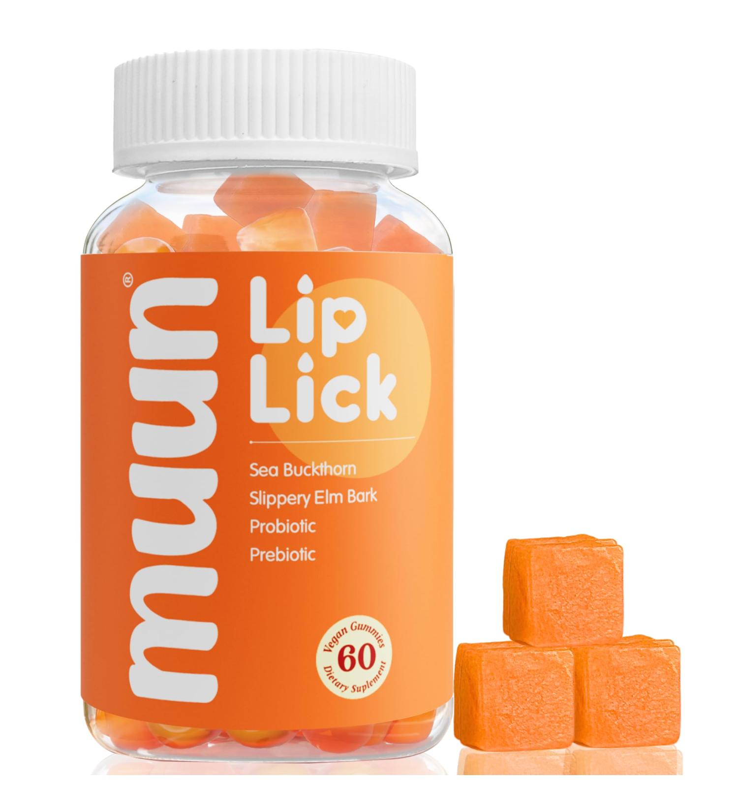 Muun Vaginal Moisturizer Gummy with Probiotic, Prebiotic & Slippery Elm Bark - Hormone-Free Vaginal Dryness Relief (1 Pack) - Buy Online on GoSupps.com
