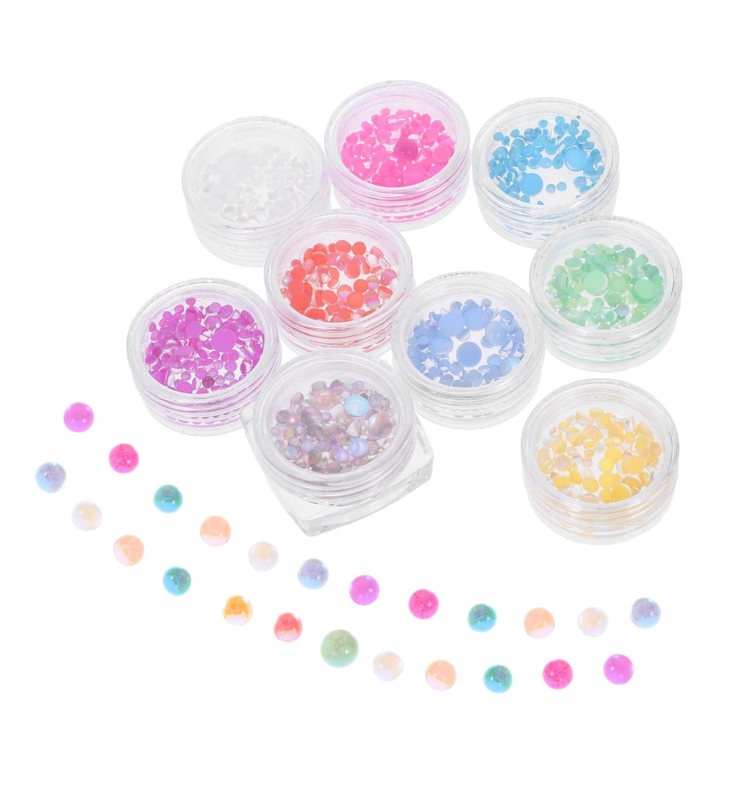 DOITOOL 9 Boxes Nail Decoration Jewelry Nail Beads Gemstones for Nails Beads for Makeup Nail Art Beads Kit Nail Gems Beads for Nails Tiny Beads Small Beads Glass Accessories Various - Buy Online on GoSupps.com