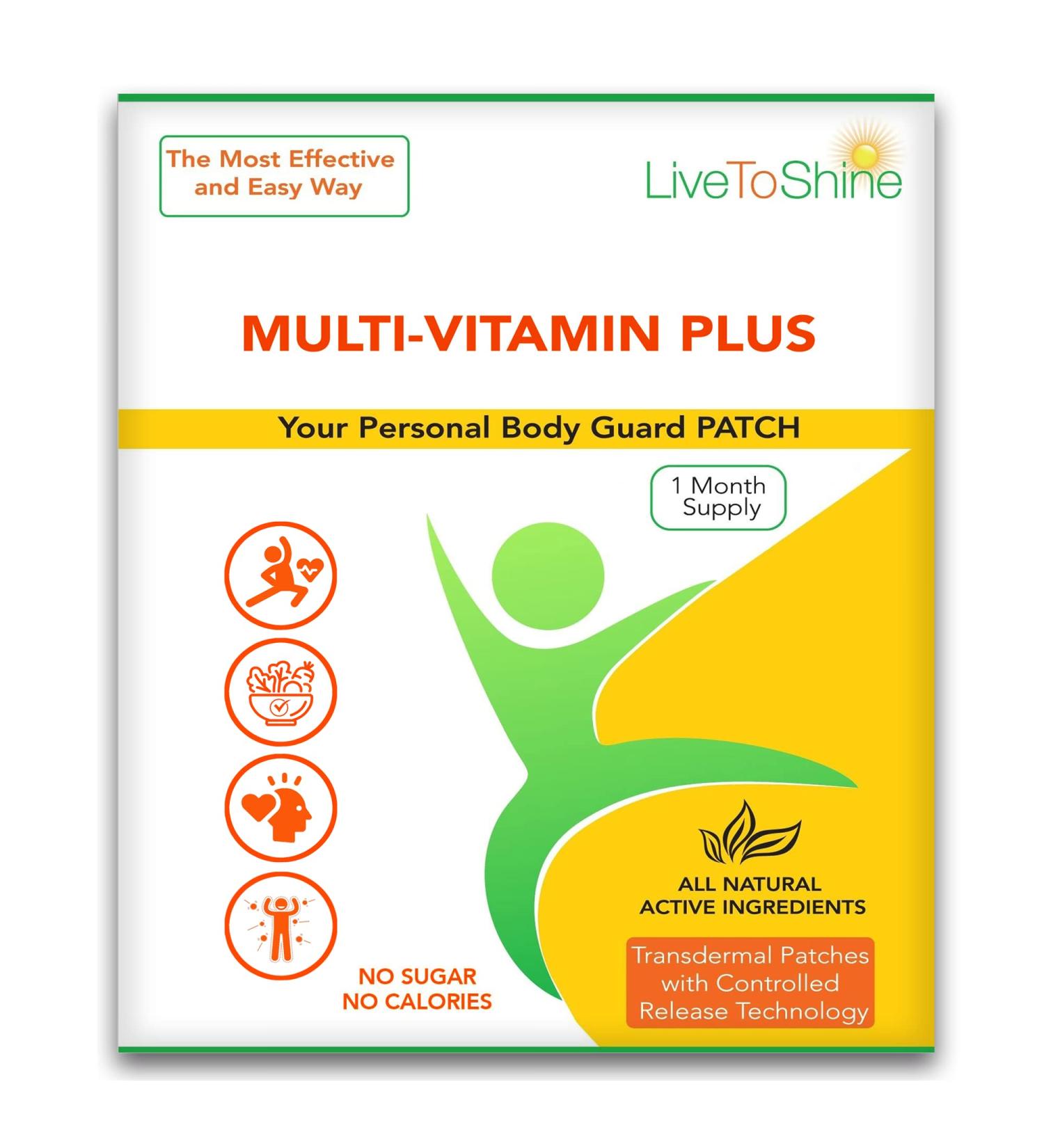 Natural Energy Multi Plus Patch - 30 Patches | USA Made by Live to Shine - Buy Online on GoSupps.com
