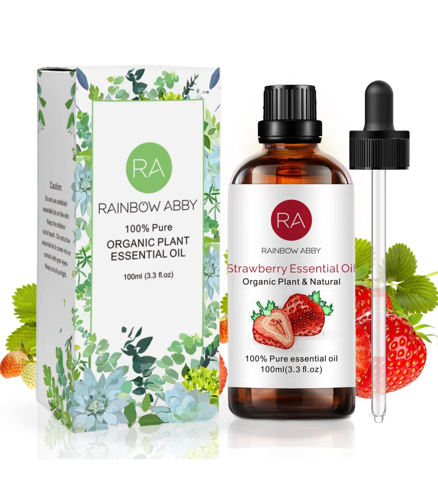 Strawberry Essential Oil 100ML - 100% Pure Natural Organic Aroma for Diffuser Massage & Skin Care - Buy Online on GoSupps.com