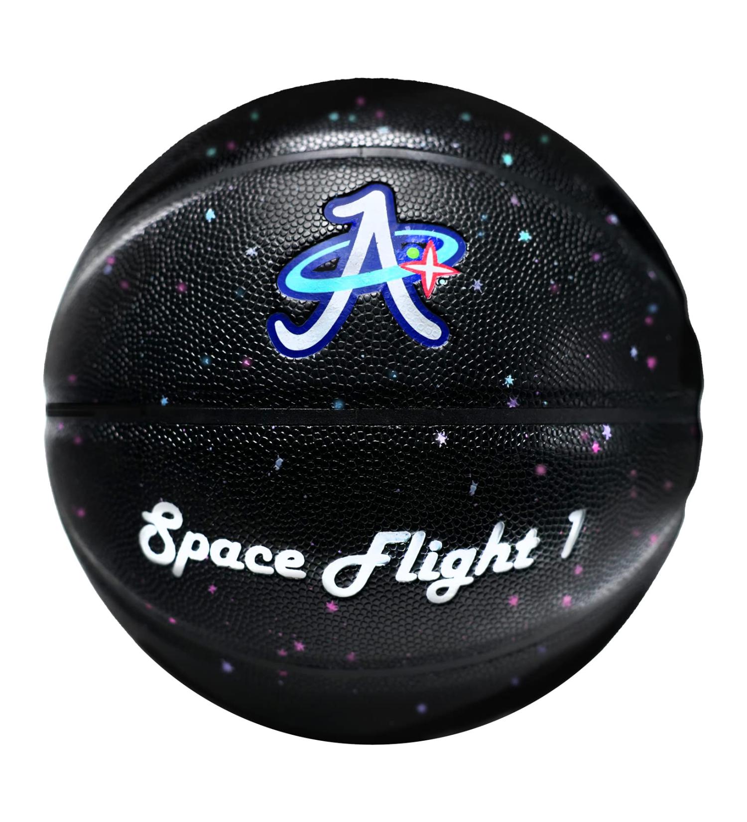 A Plus Collectibles Official Space Basketball - Full Size Indoor/Outdoor Game Ball with Space & Stars Design - Adult & Kids Size 7 (29.5) - Black - Buy Online on GoSupps.com