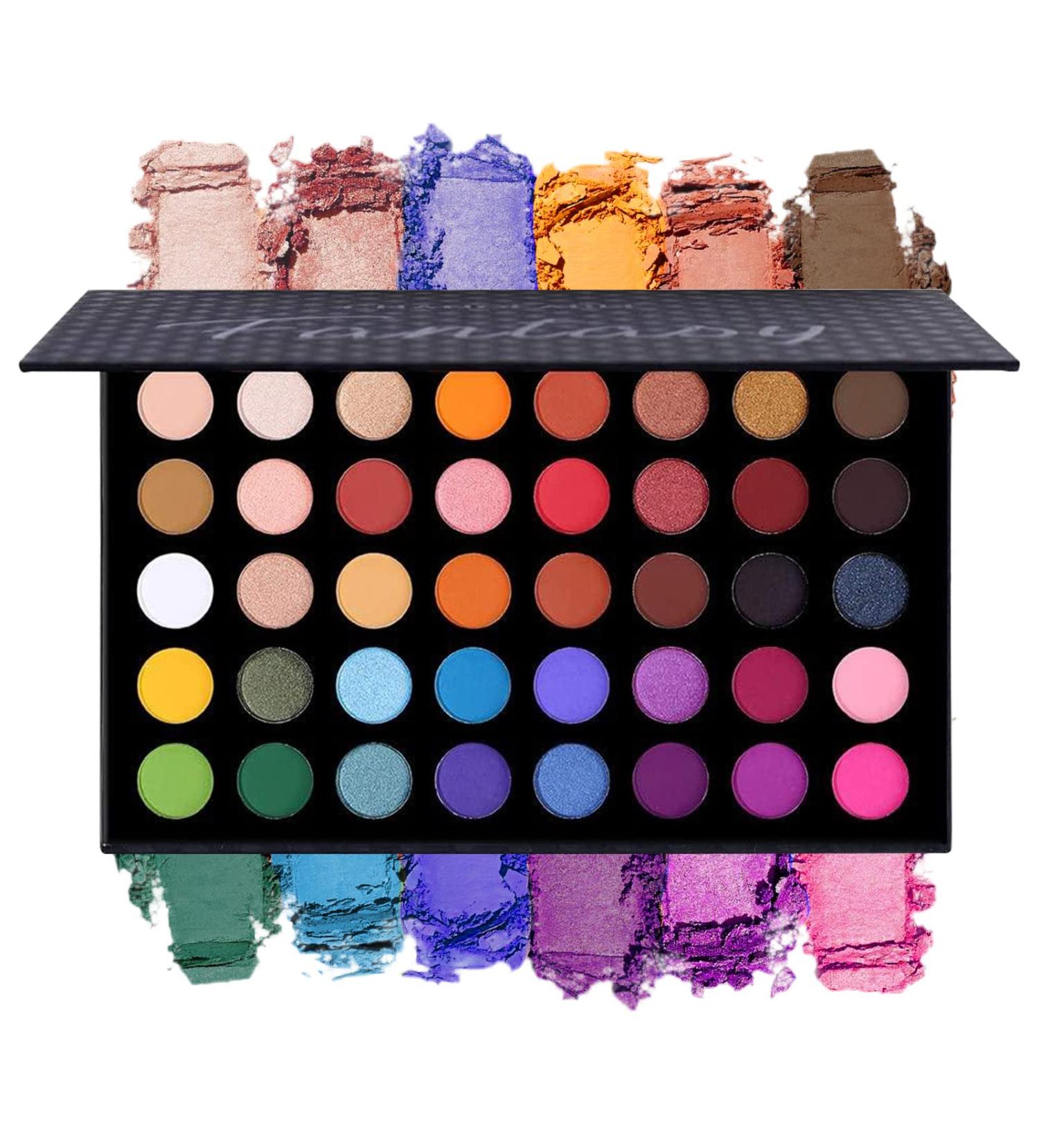 Colorful Eyeshadow Palette - 40 Shades Matte Shimmer Metallic Eye Shadow - Professional Highly Pigmented Makeup Contour - Warm Natural Bronze Smoky Cosmetic - Buy Online on GoSupps.com