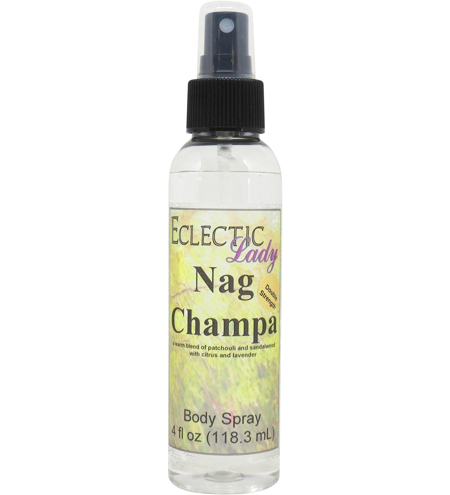 Nag Champa Body Spray (Double Strength) 4 ounces Body Mist for Women with Clean Light & Gentle Fragrance Long Lasting Perfume with Comforting Scent for Men & Women Cologne with Soft Subtle Aroma 4 Fl Oz (Pack of 1) - Buy Online on GoSupps.com