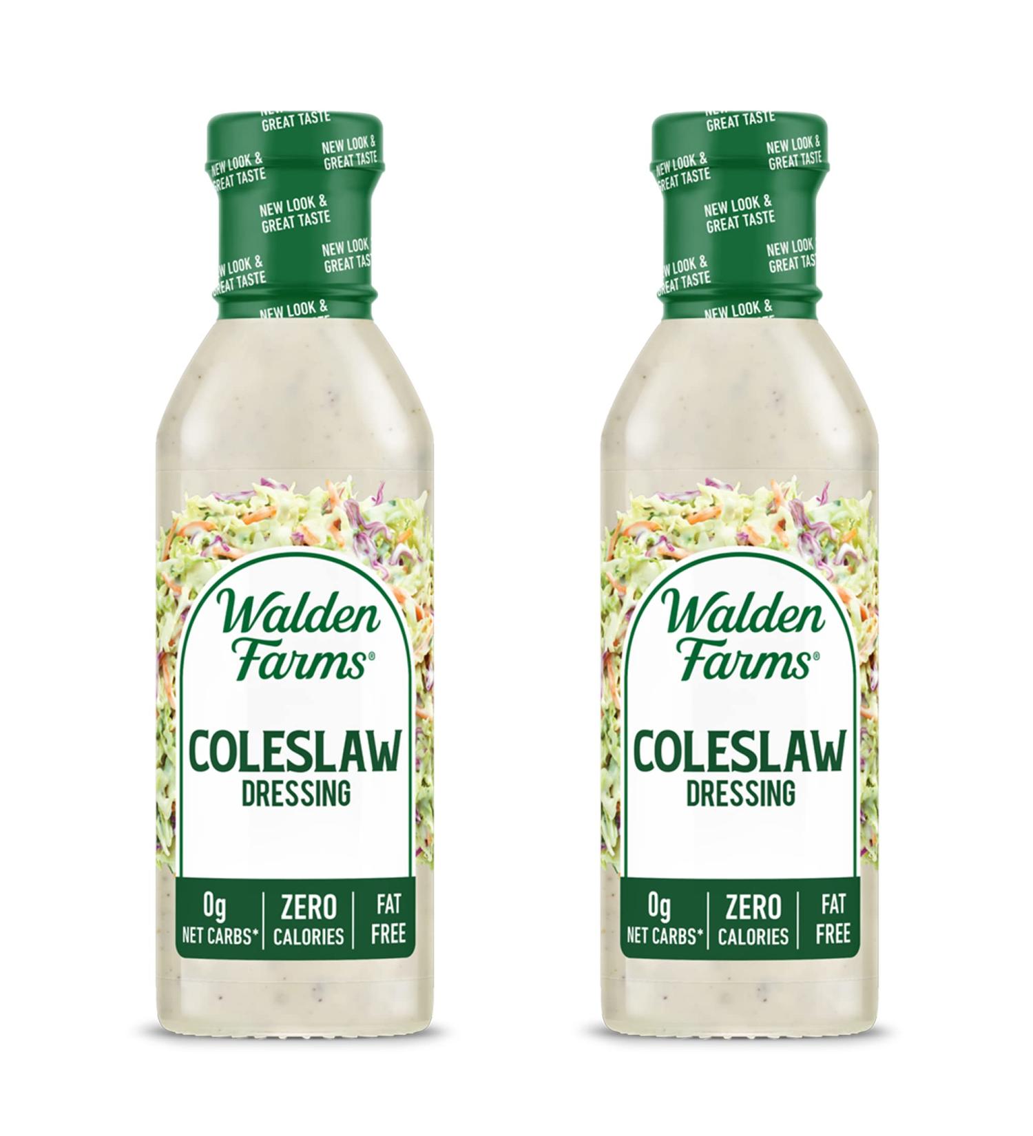 Walden Farms Coleslaw Dressing 12oz 2 Pack - Sugar-Free, 0g Net Carbs, Fresh & Delicious Salad Topping - Smooth & Creamy Condiment - 12 Fl Oz Bottles - Buy Online on GoSupps.com