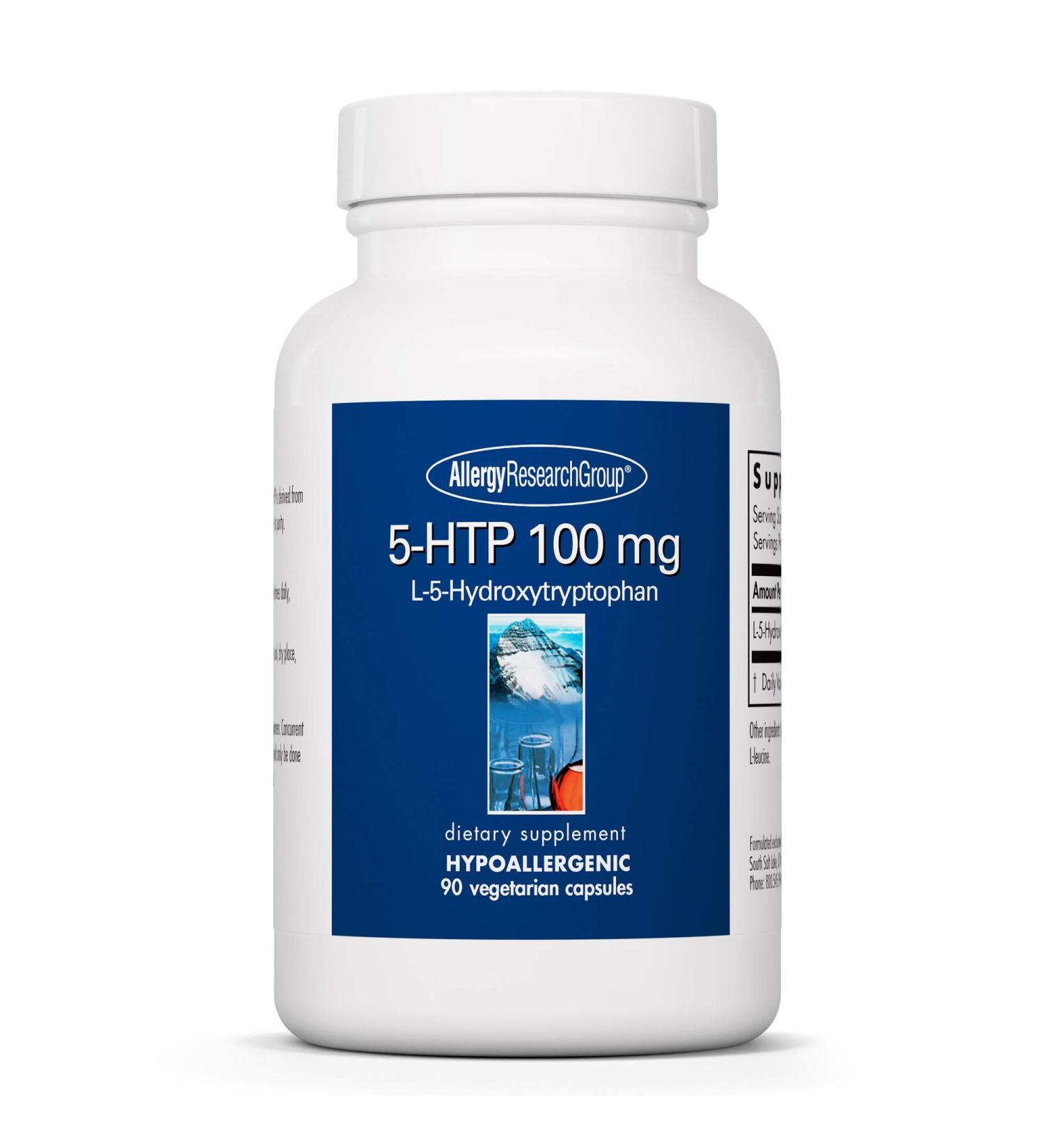 Allergy Research Group 5-HTP 100mg - L-5-Hydroxytryptophan - 90 Vegetarian Capsules | Shop Internationally - Buy Online on GoSupps.com
