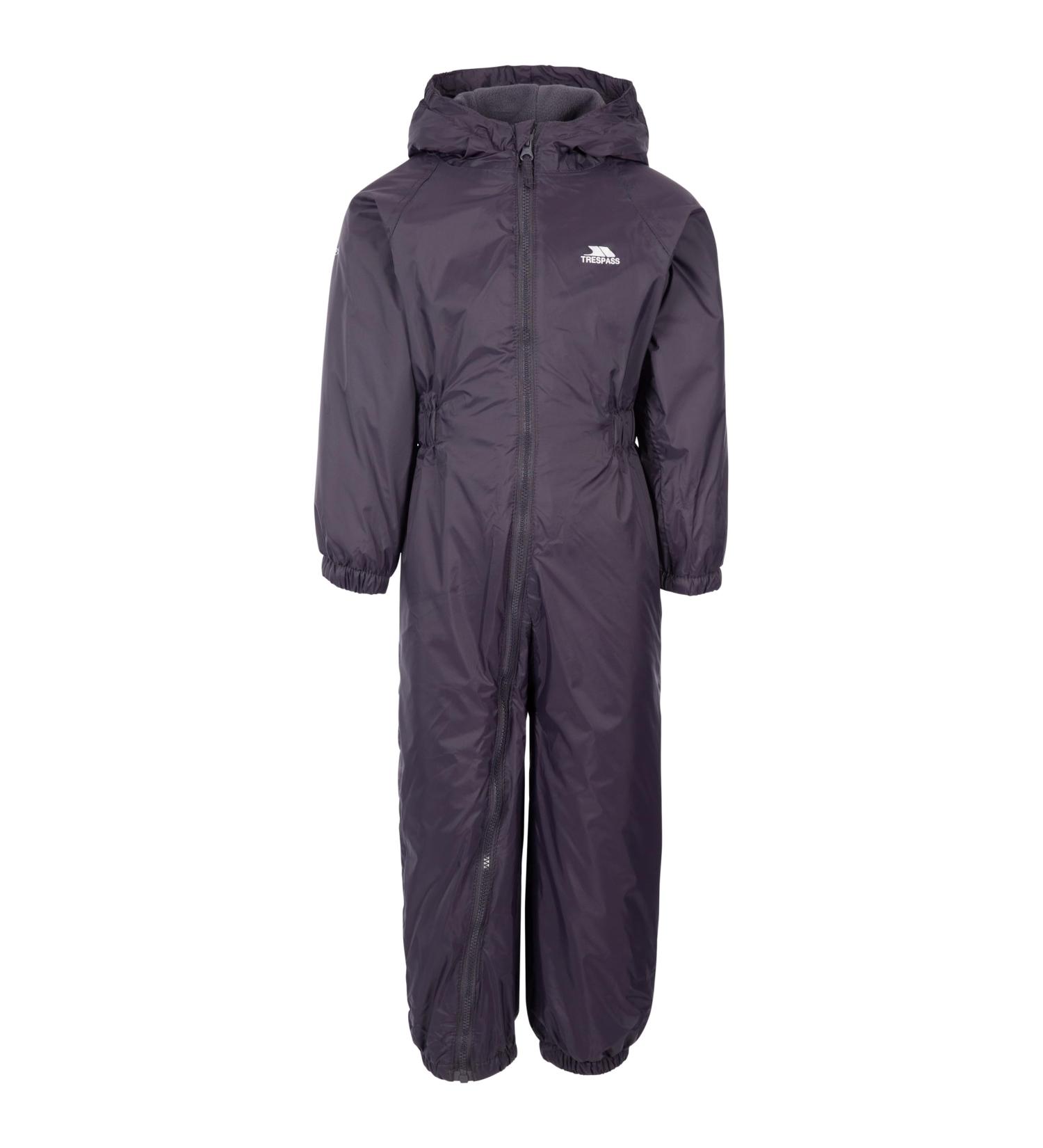 Trespass Children's Unisex Button Rain Suit 18/24 - Dark Grey - Buy Online on GoSupps.com
