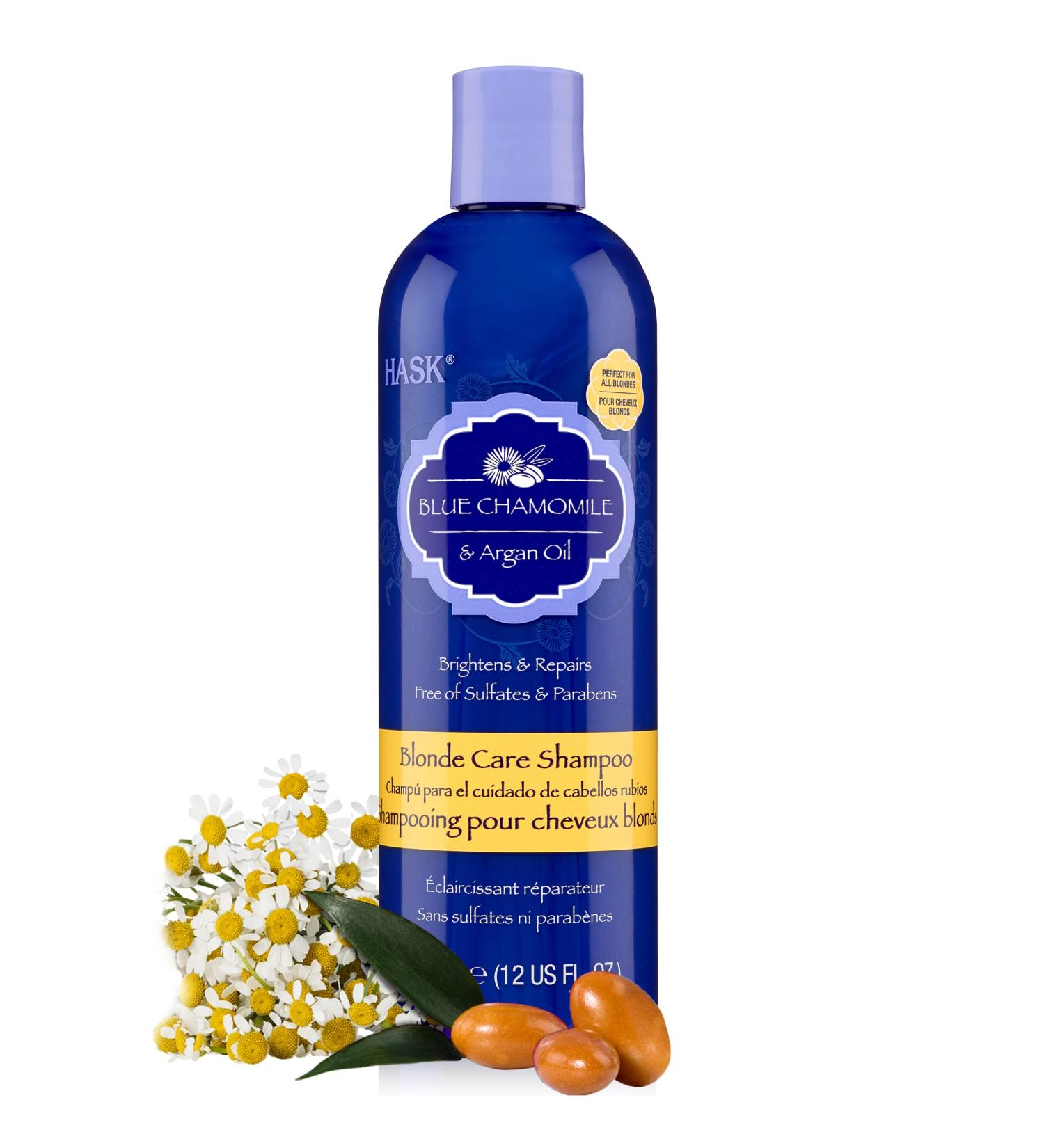 Hask Chamomile & Argan Oil Blonde Care Shampoo - 12 oz | Enhance and Maintain Blonde Hair - Buy Online on GoSupps.com