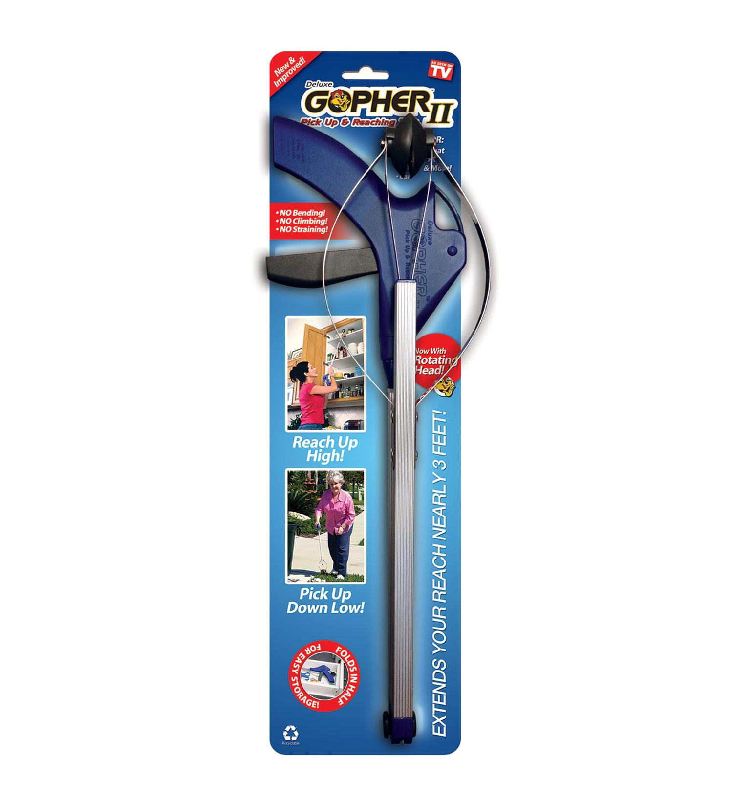 Ontel Gopher 2 Pick-Up and Reaching Tool  New & Improved Ergonomic Design - Buy Online on GoSupps.com