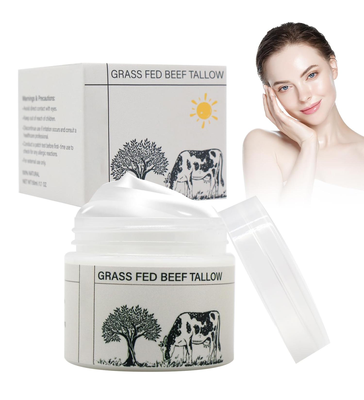  HASAIKA Organic beef tallow skin care cream - Moisturizing and nourishing for dry and sensitive skin - 50 ml - Buy Online on GoSupps.com