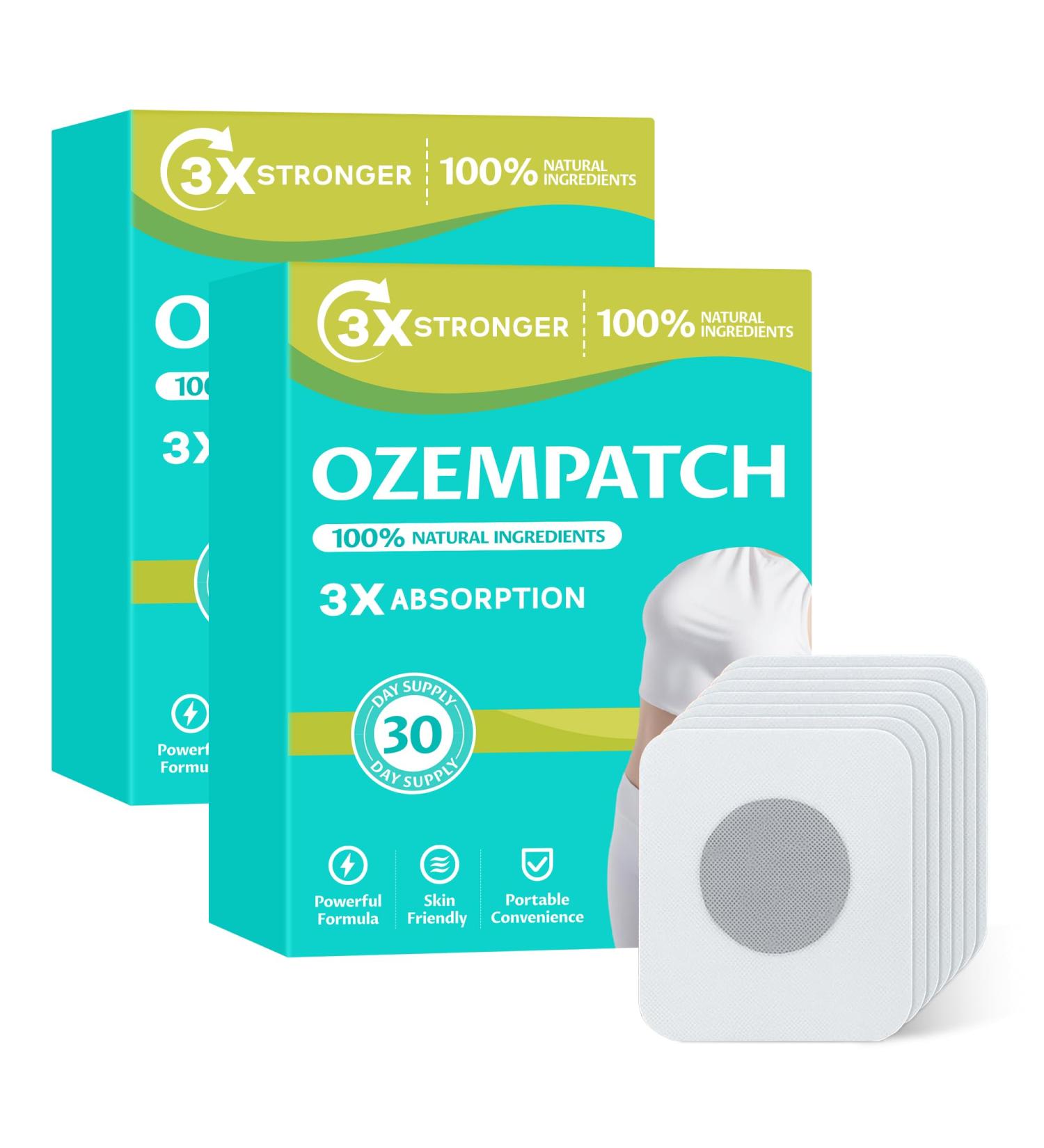 Ozempatch for Women 100% Natural Ingredients Ozem Patch for Body - Firming Moisturizing Mild & Safe for All Skin Types 30 Count (Pack of 2) - Buy Online on GoSupps.com