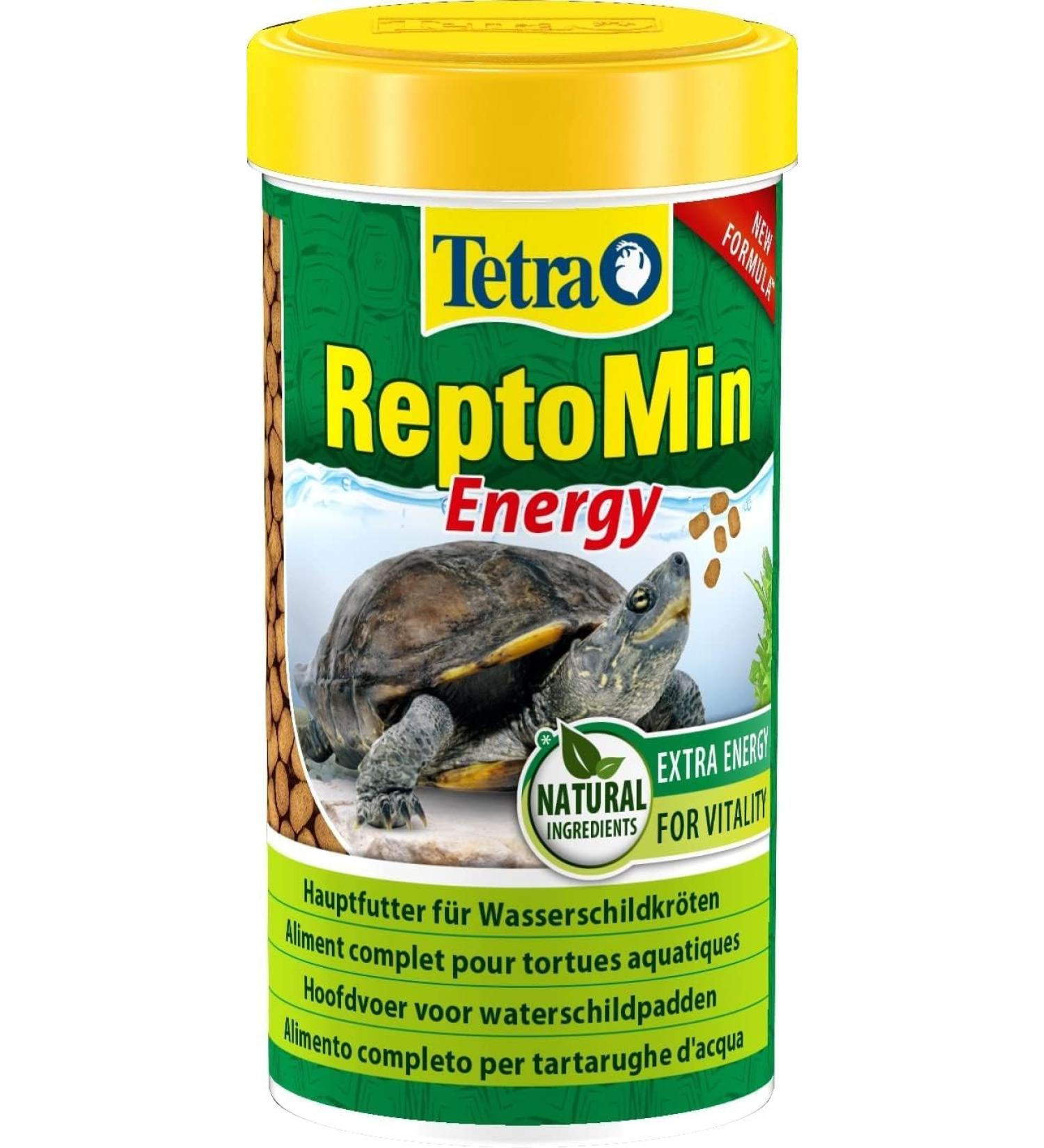 Tetra Reptomin Energy Turtle Feed - Premium Nutrient-Rich Feed with Krill & Shrimp 250ml Can - Balanced Nutrition for Healthy Turtles - Buy Online on GoSupps.com