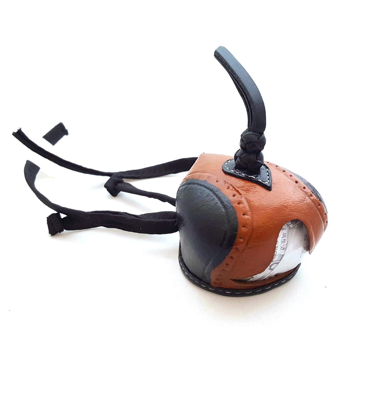 starlingukpk Falconry Hood Single Tone Steve Tait Style Falconry Hood Dutch Hood sewn with braces. (Size 14)