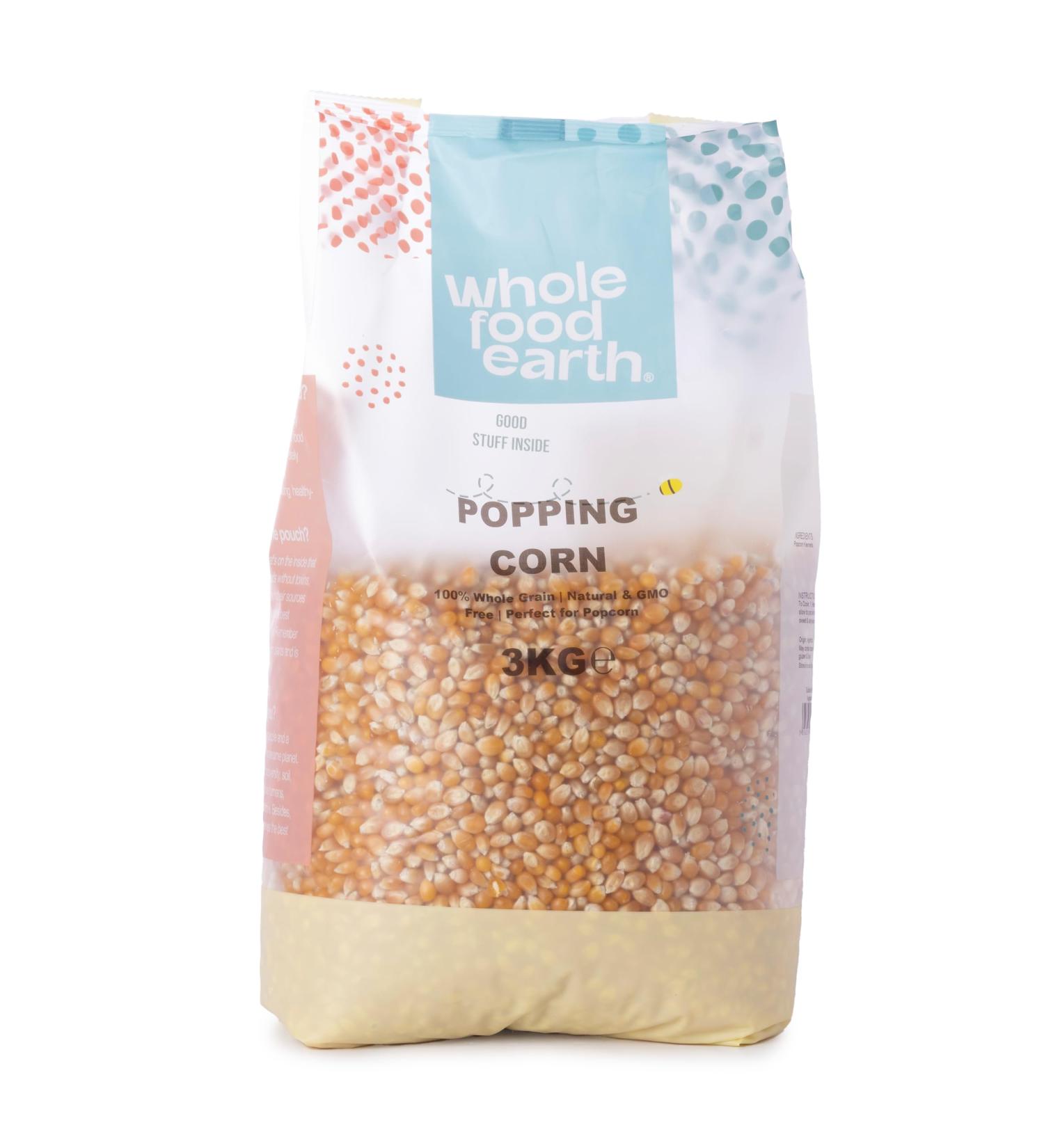 Wholefood Earth Ma s popcorn Sans OGM Naturel V gan Sans produits laitiers Sans sucre ajout 3 kg 1 unit (Lot de 1) - Buy Online on GoSupps.com