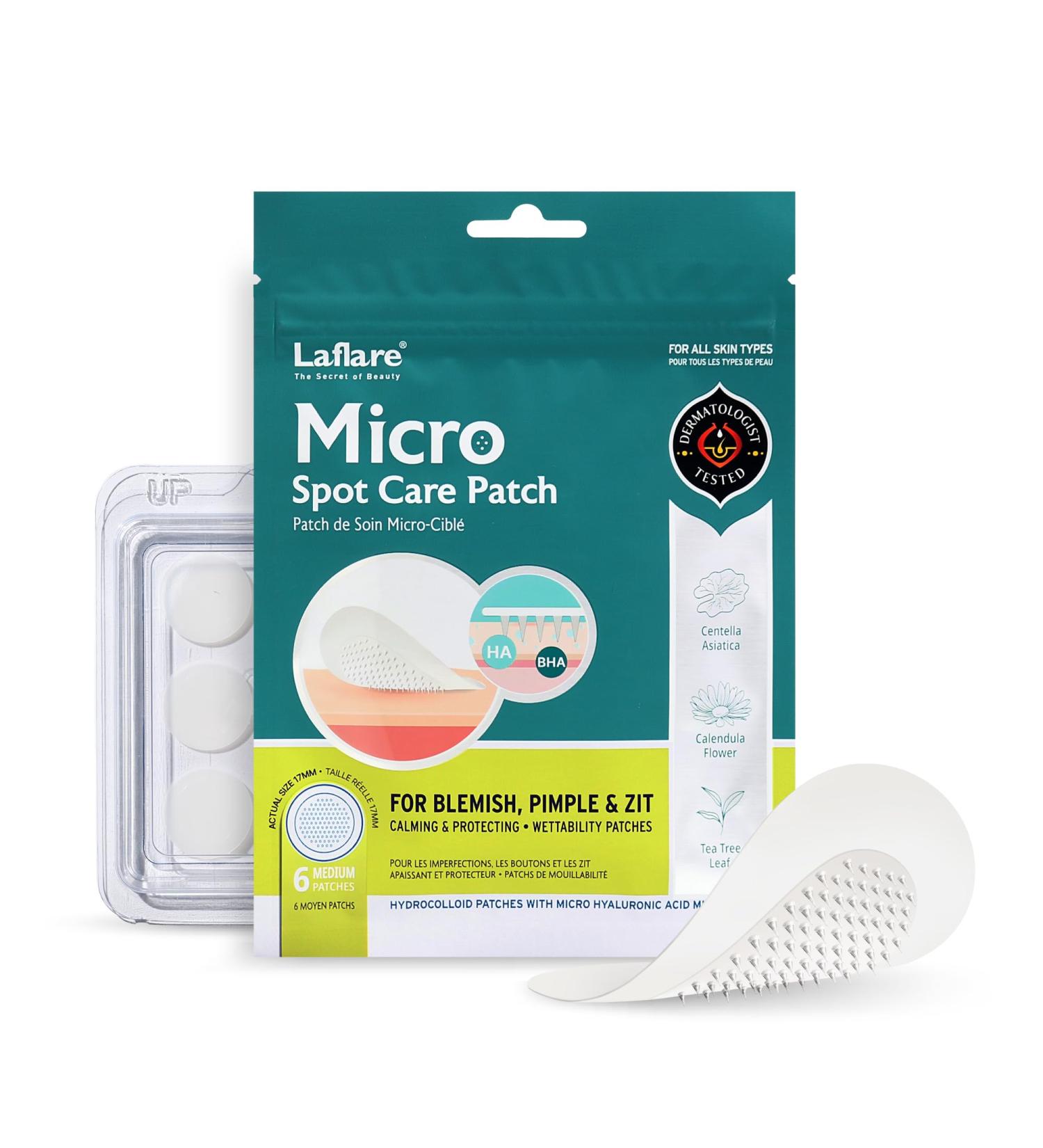Micro Spot Care Patch - Self-Dissolving Acne Pimple Treatment | Target Zits & Blemishes with Patented 17mm Microdart Technology - Buy Online on GoSupps.com