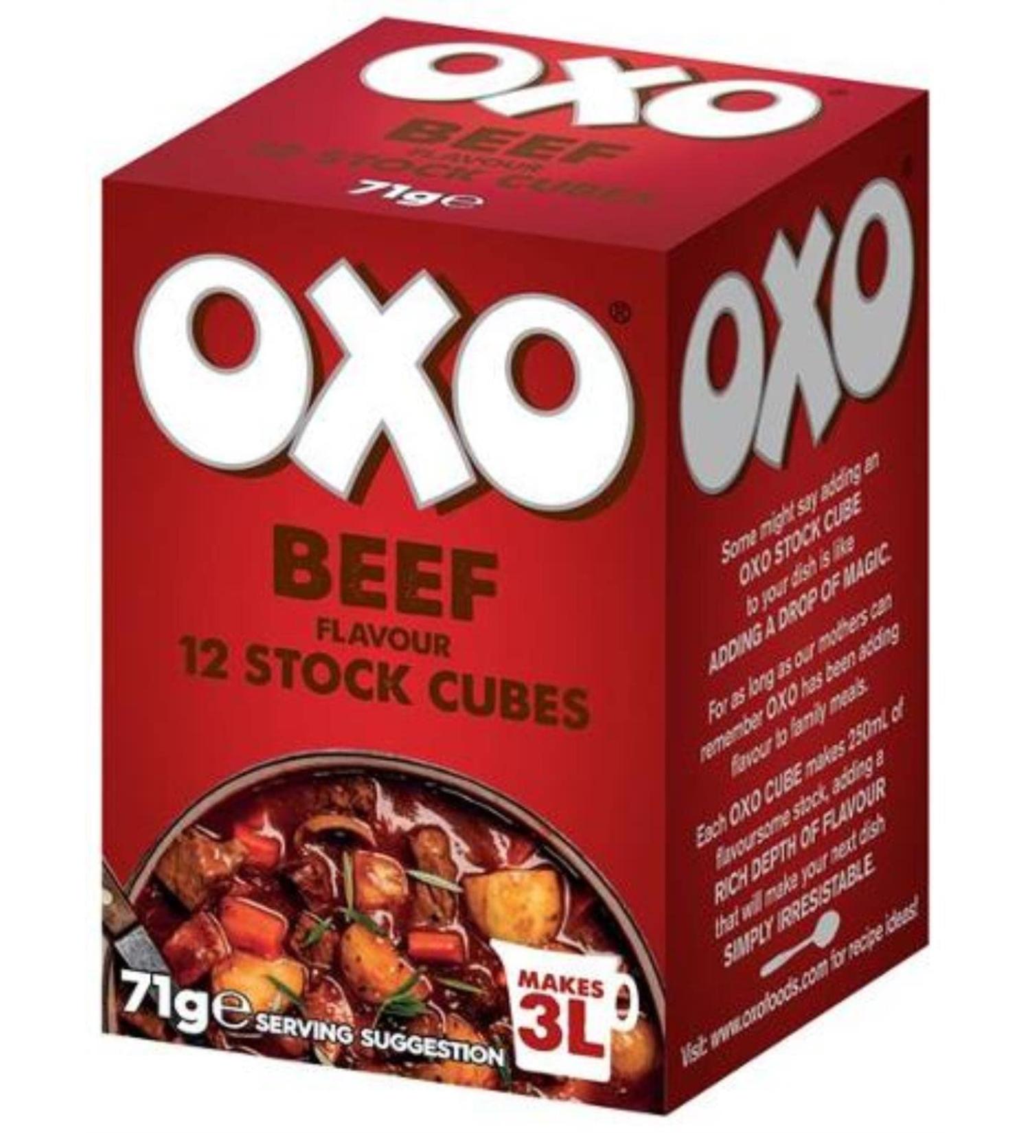 Oxo Beef Stock Cubes 12s