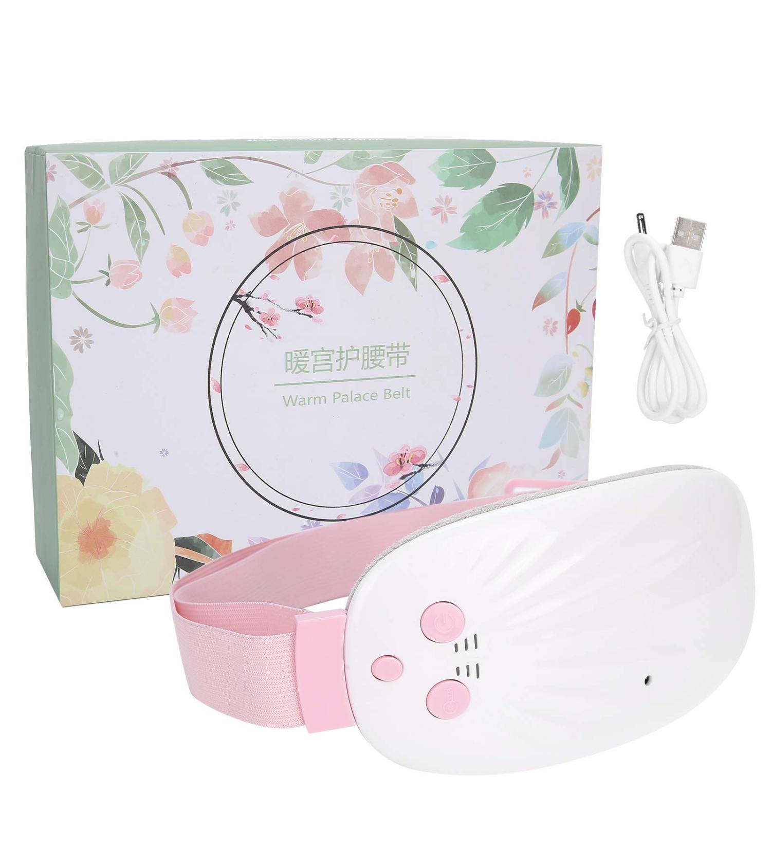 Uterus Heating Belt - USB Rechargeable Menstrual Heating & Vibration Massage Belt for Back Pain Relief - Buy Online on GoSupps.com