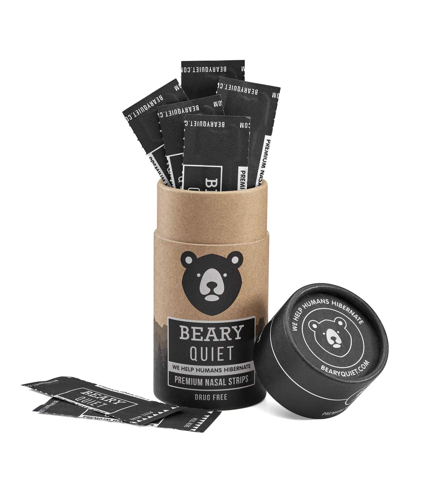 Beary Quiet Nasal Strips for Snoring - 60 Large Strips - Anti Snoring Aid for Better Sleep - Best Nasal Strip - Buy Online on GoSupps.com