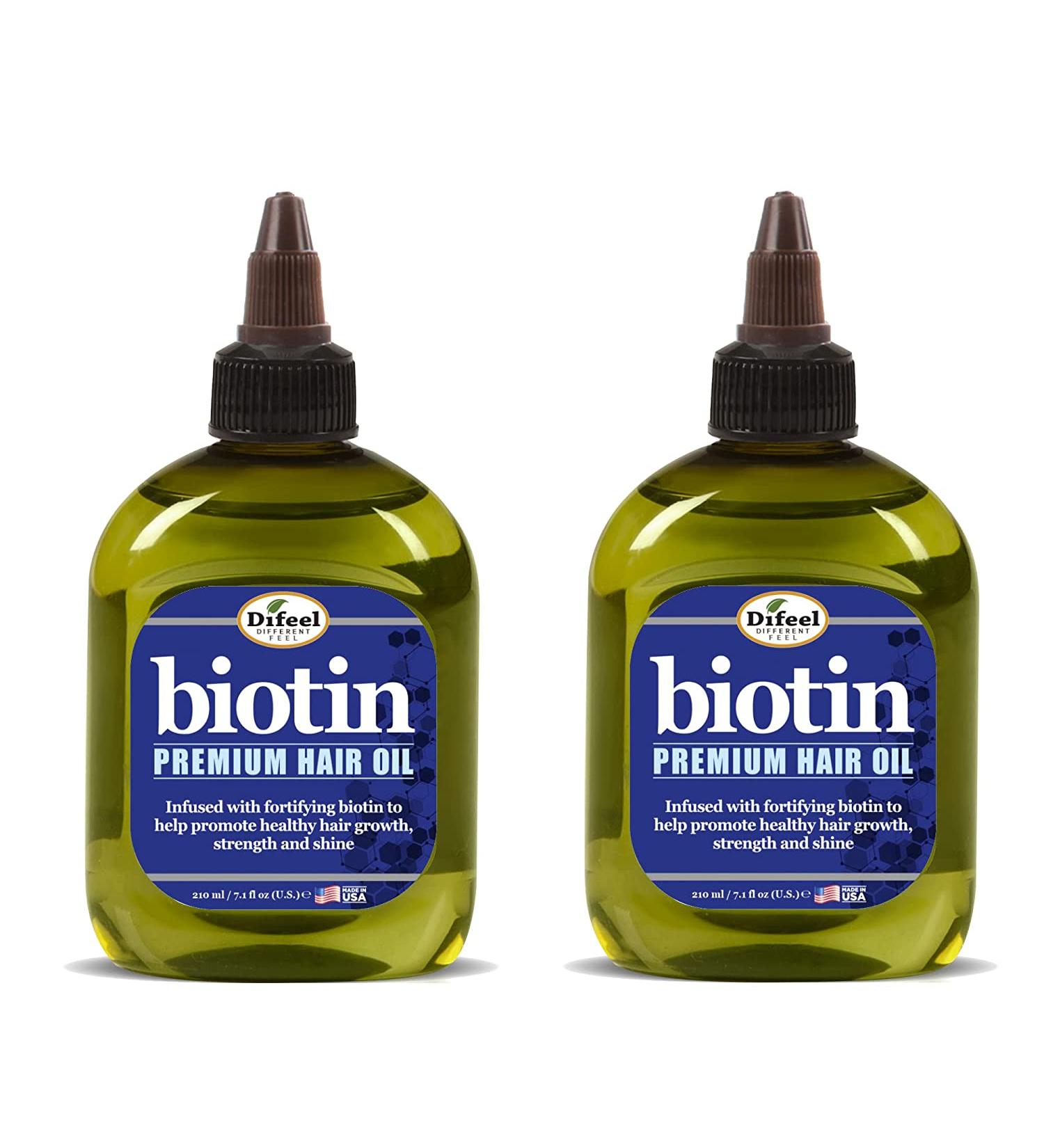 Difeel Premium Biotin Hair Oil 7.1 oz. - Pack of 2 | Nourishing Hair Treatment - Buy Online on GoSupps.com