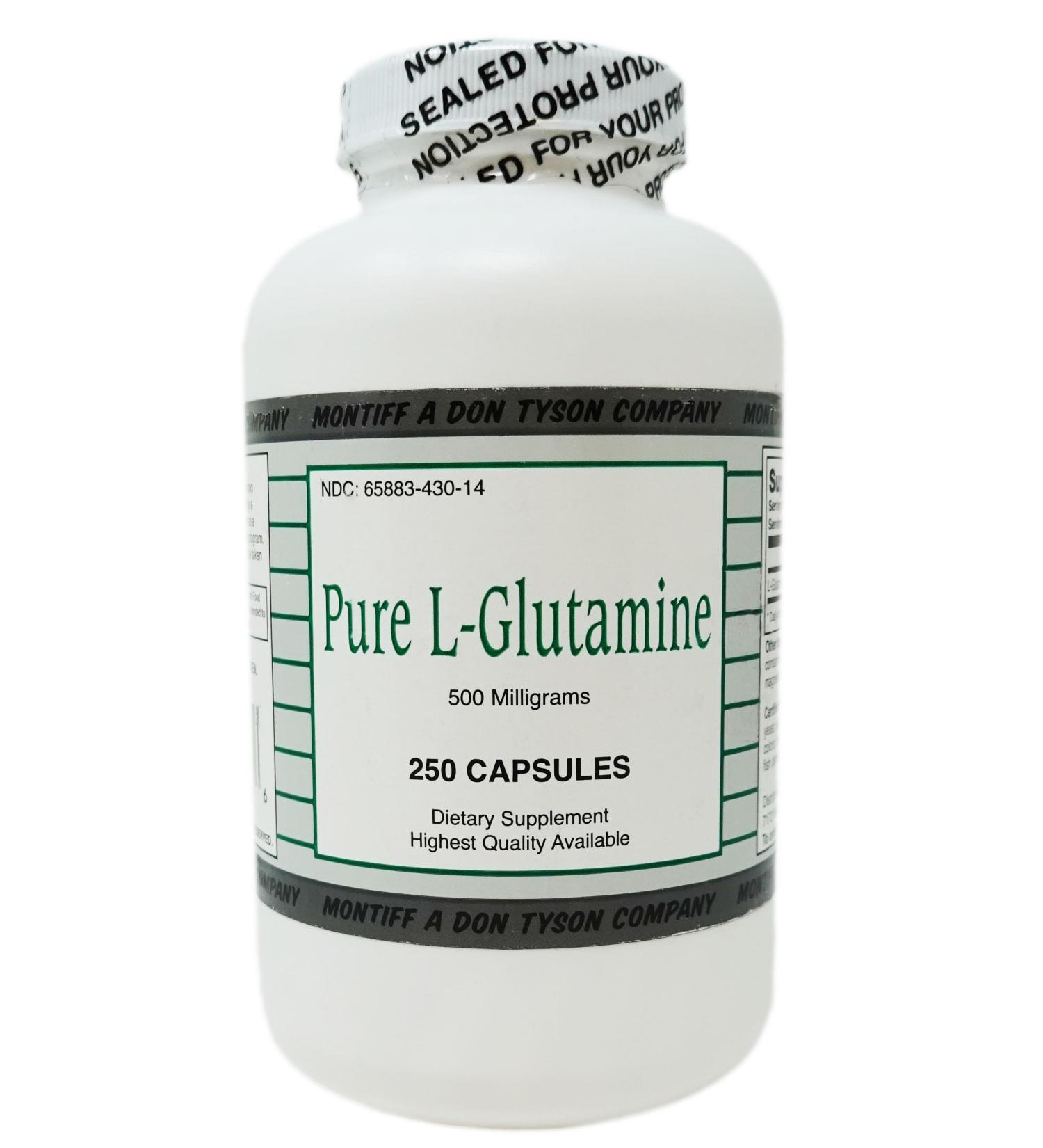 Pure L Glutamine 500 mg 250 caps