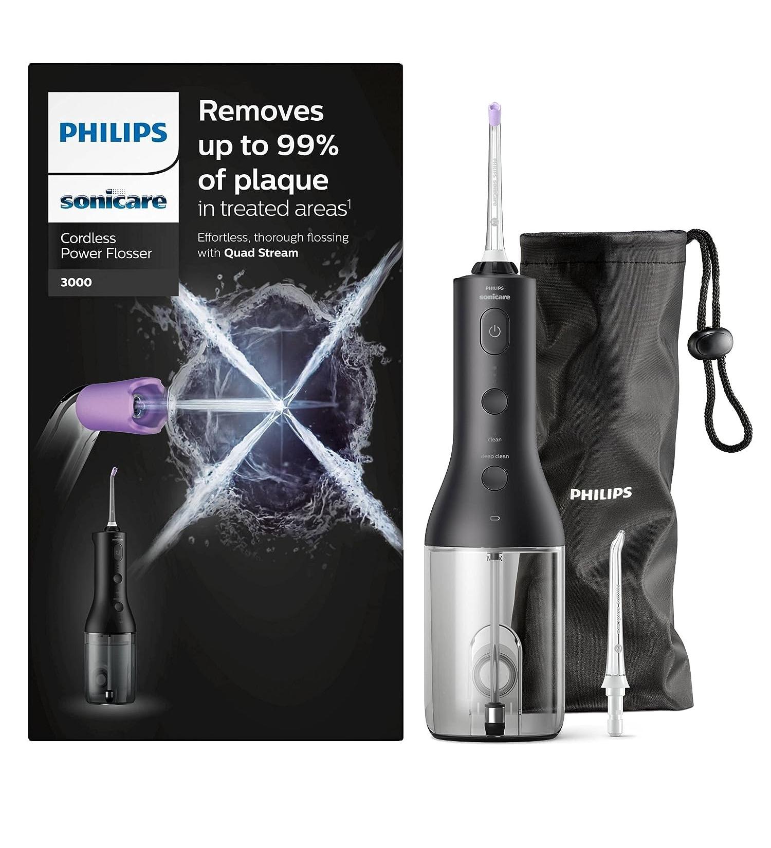 Philips Sonicare Wireless Power Flosser 3000 - Black HX3826/33 | Enhanced Dental Care for Teeth & Gums | International Shipping Available - Buy Online on GoSupps.com
