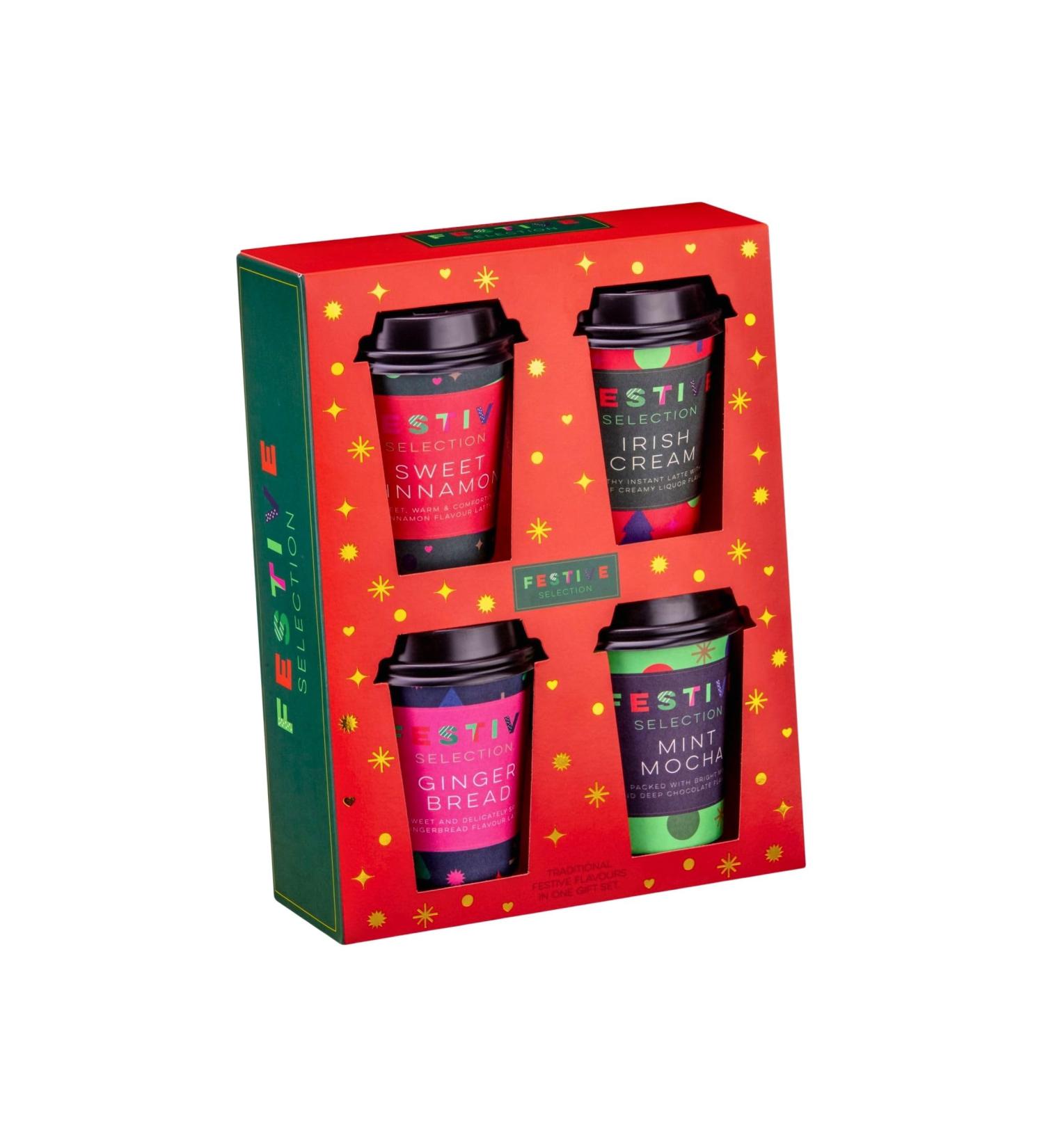 Coffee Gift Set - Festive Coffee Gifts - Assorted Instant Coffee Flavours - Christmas Coffee - Traditional Festive Flavours In One Gift Set - 4 X 22g - Food Gifts Traditional Festive Flavours 253 g (Pack of 1) - Buy Online on GoSupps.com