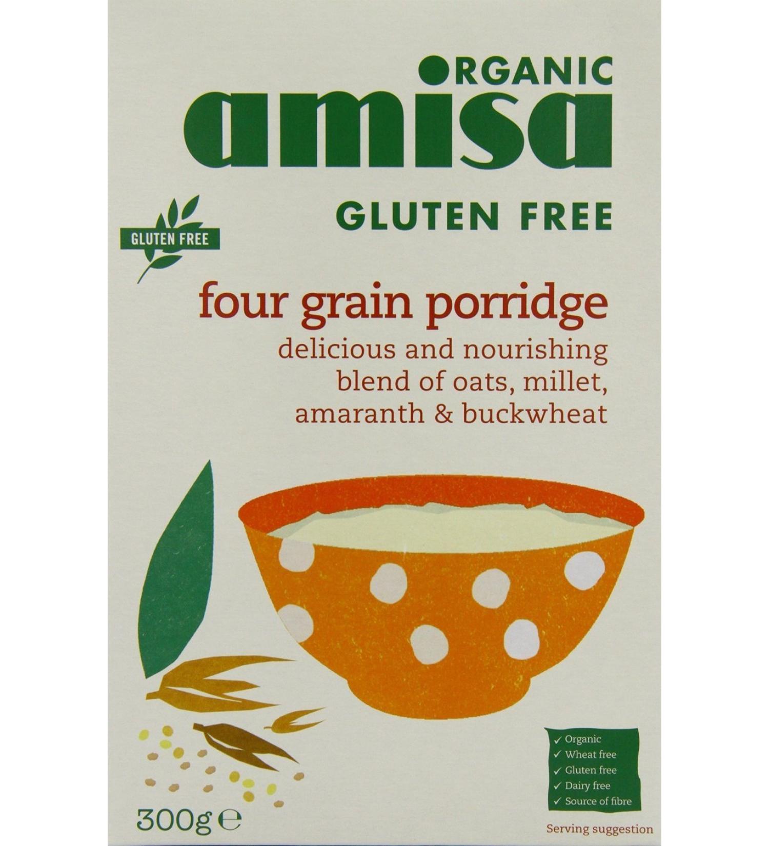Amisa Organic Gluten Free Four Grain Porridge 300g
