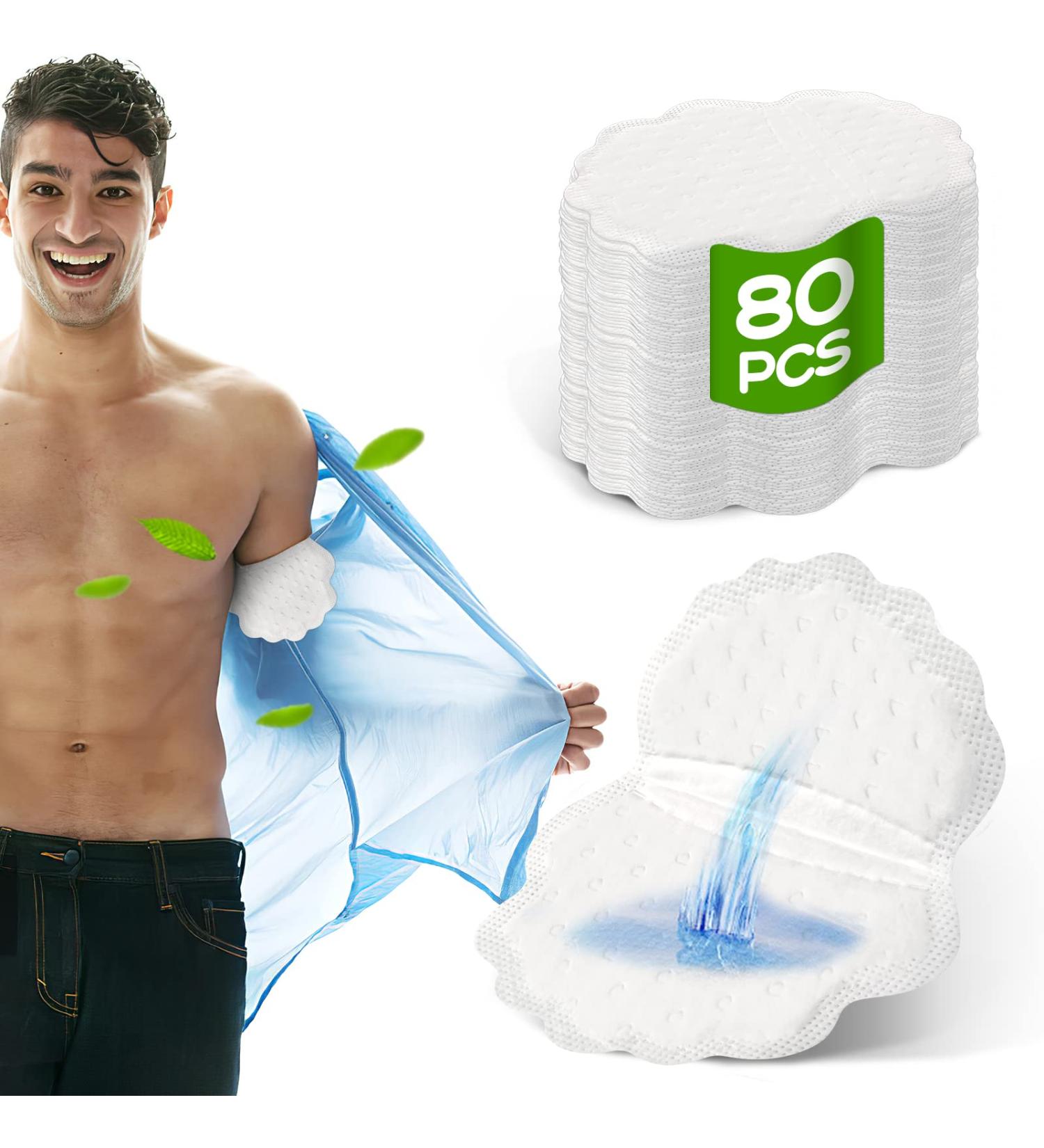 80 Pack Underarm Sweat Pads for Men and Women - Disposable Dress Guards Shields for Non-Sweat Armpit Protection - Buy Online on GoSupps.com