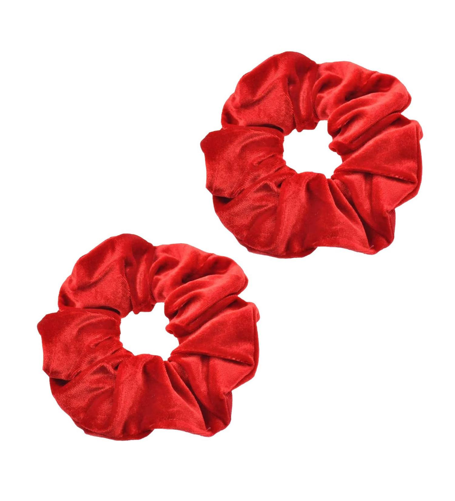 Hair Scrunchies for Women Velvet Scrunchy Hair Ties for Women Ladies Girls Hair Bands Elastic Soft Ponytail Holder Hair Bobbles Hair Accessories for Thick Thin Curly Hair Red - Buy Online on GoSupps.com