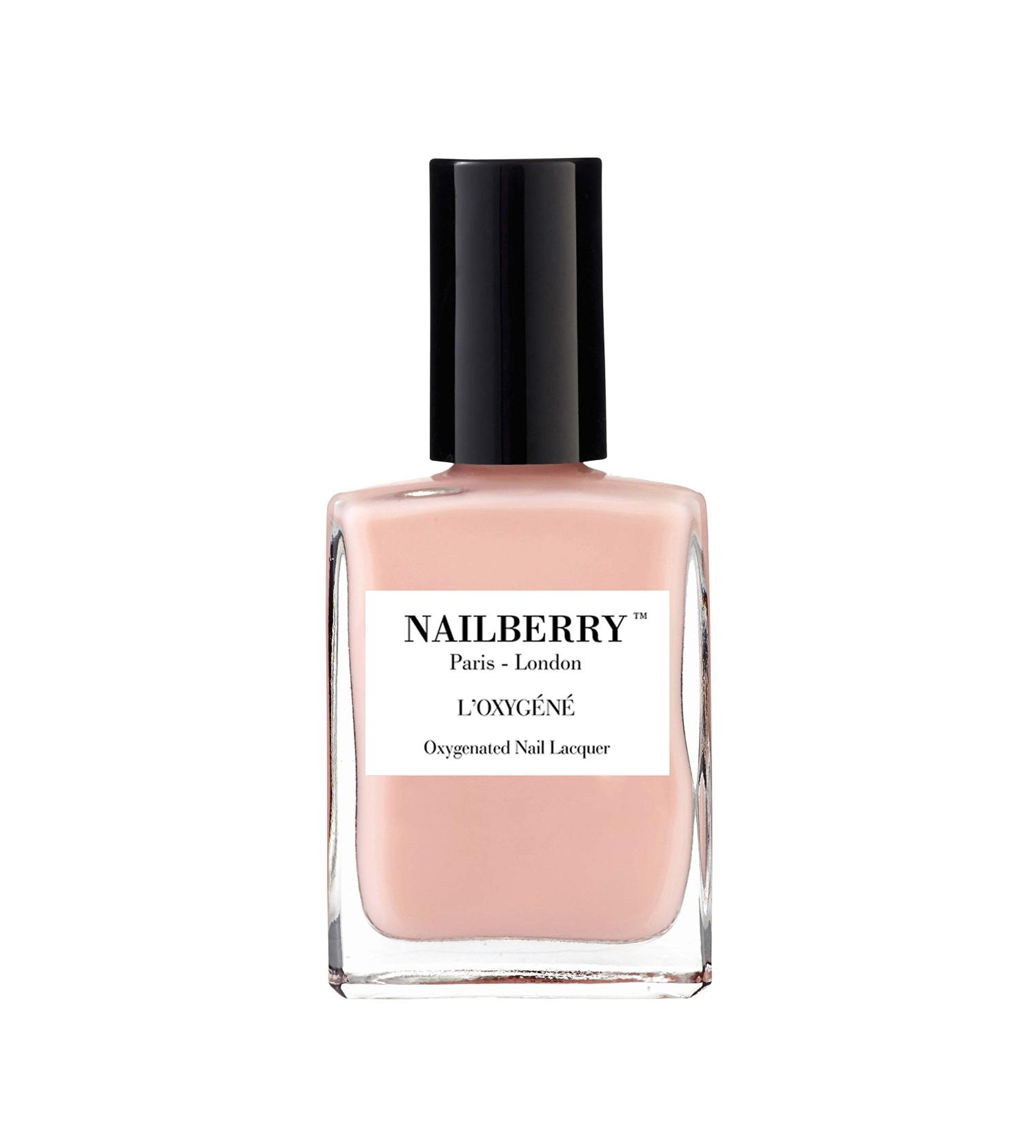 Nailberry L'Oxyg n Oxygenated Nail Lacquer | A Touch of Powder 15ml | Polish for a Healthier Manicure & Long Lasting Colour | 12-Free Vegan Halal Cruelty & Gluten Free