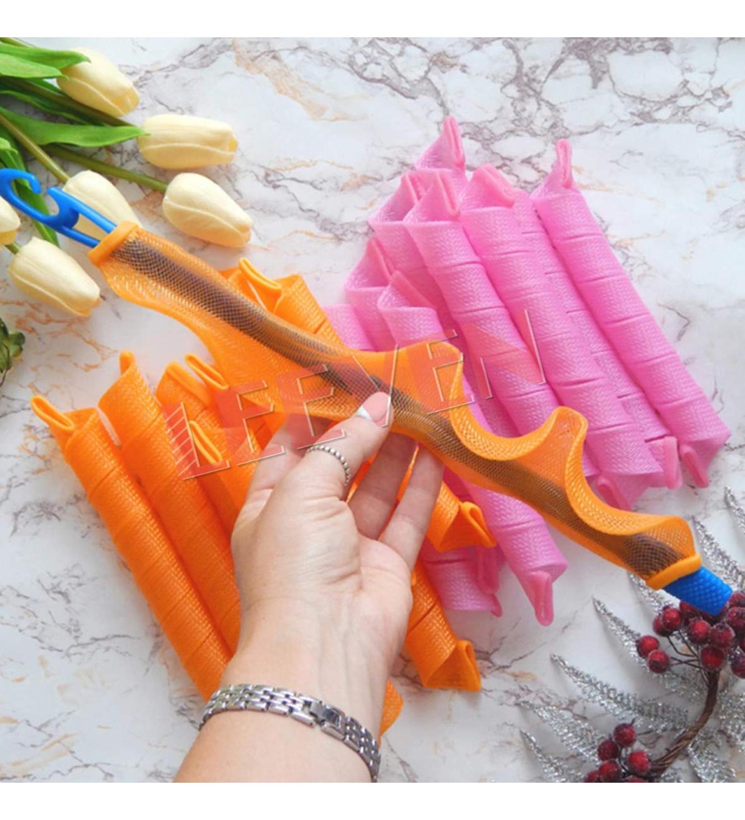 Leeven 22 Inch 40Pcs Magic Hair Rollers 55cm Spiral Curls Styling Tools Super Long Hair Curler DIY Hair Roller Tool for Women No Need to Heat No Damage to Hair 1 count (Pack of 40) Spiral Hair Curlers - Buy Online on GoSupps.com