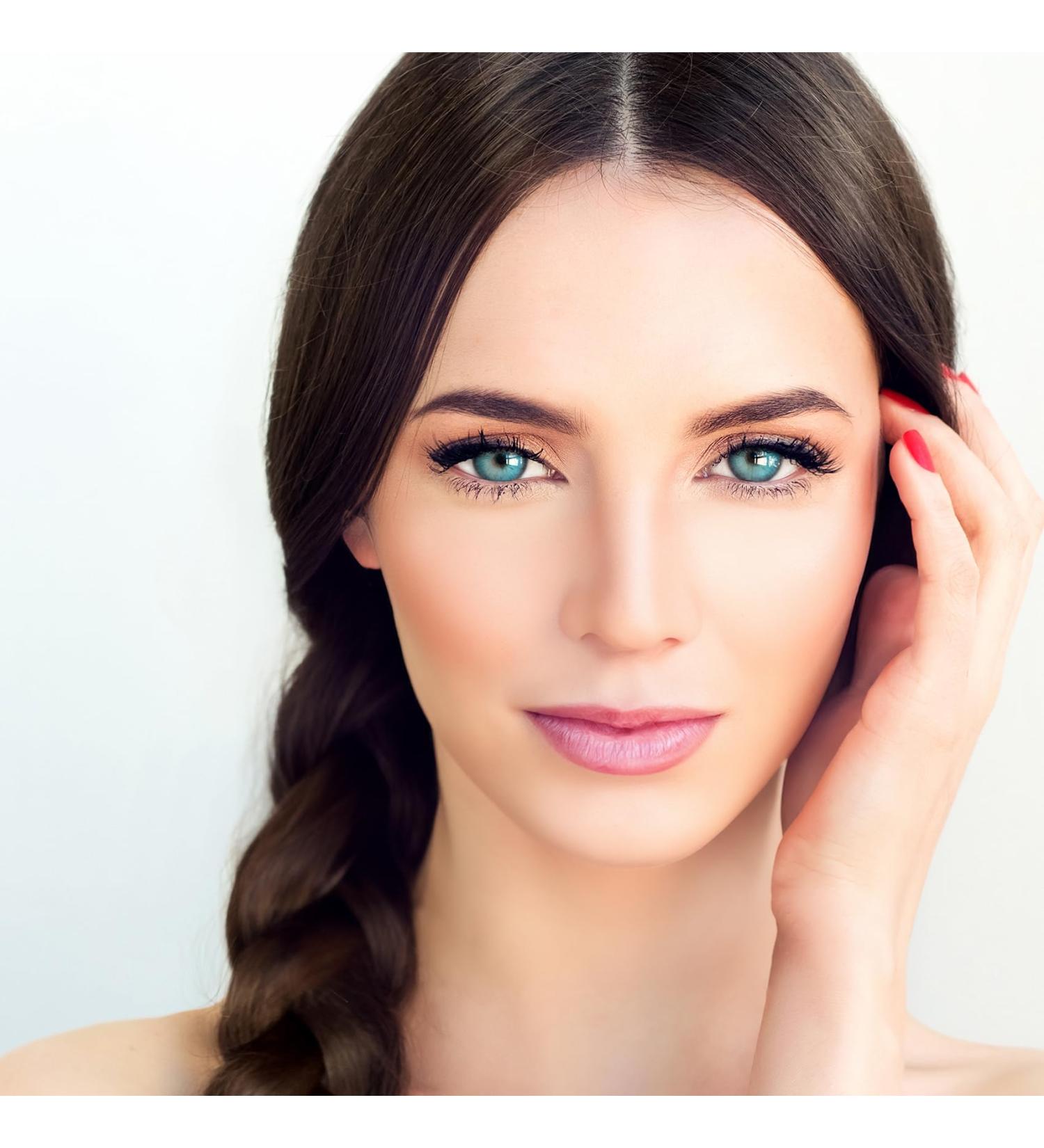 Buy Barcelona Blue Colored Contact Lenses - Monthly Soft Hydrogel - 2 Pieces + Lens Case | Natural Colors Series - Buy Online on GoSupps.com