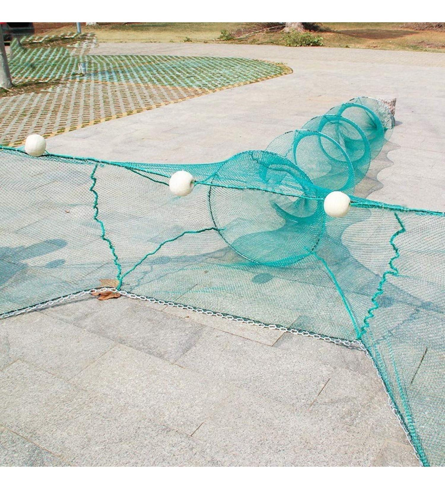 Lawaia 3m Collapsible Crawfish Trap | Portable Minnow & Crab Net with Float and Chain - Ideal for Shrimp, Lobster, and Crab Fishing - Buy Online on GoSupps.com