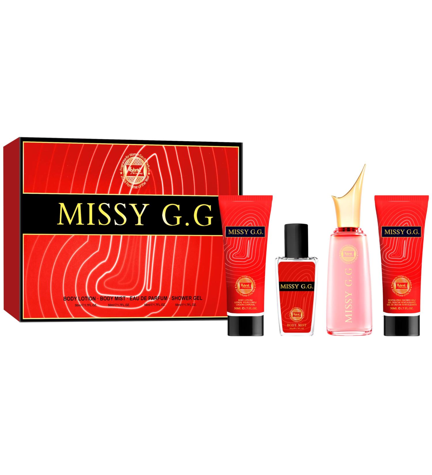Hybrid & Company Missy Very G.G 4Pcs Gift Set For Women 50ml-Perfume&50ml-Mist&50ml-Bodylotion&50ml-Shower Gel - Buy Online on GoSupps.com