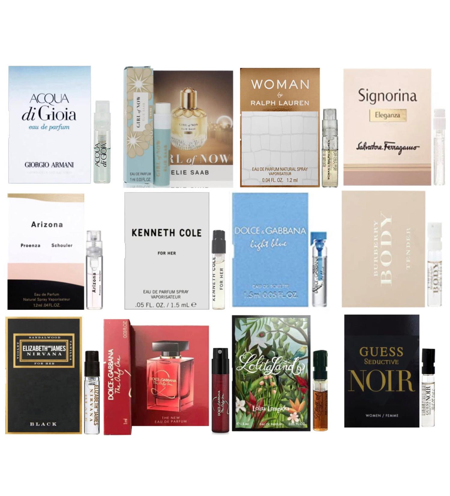 12 Women's Designer Fragrance - 12 Perfume Vials collection - Buy Online on GoSupps.com