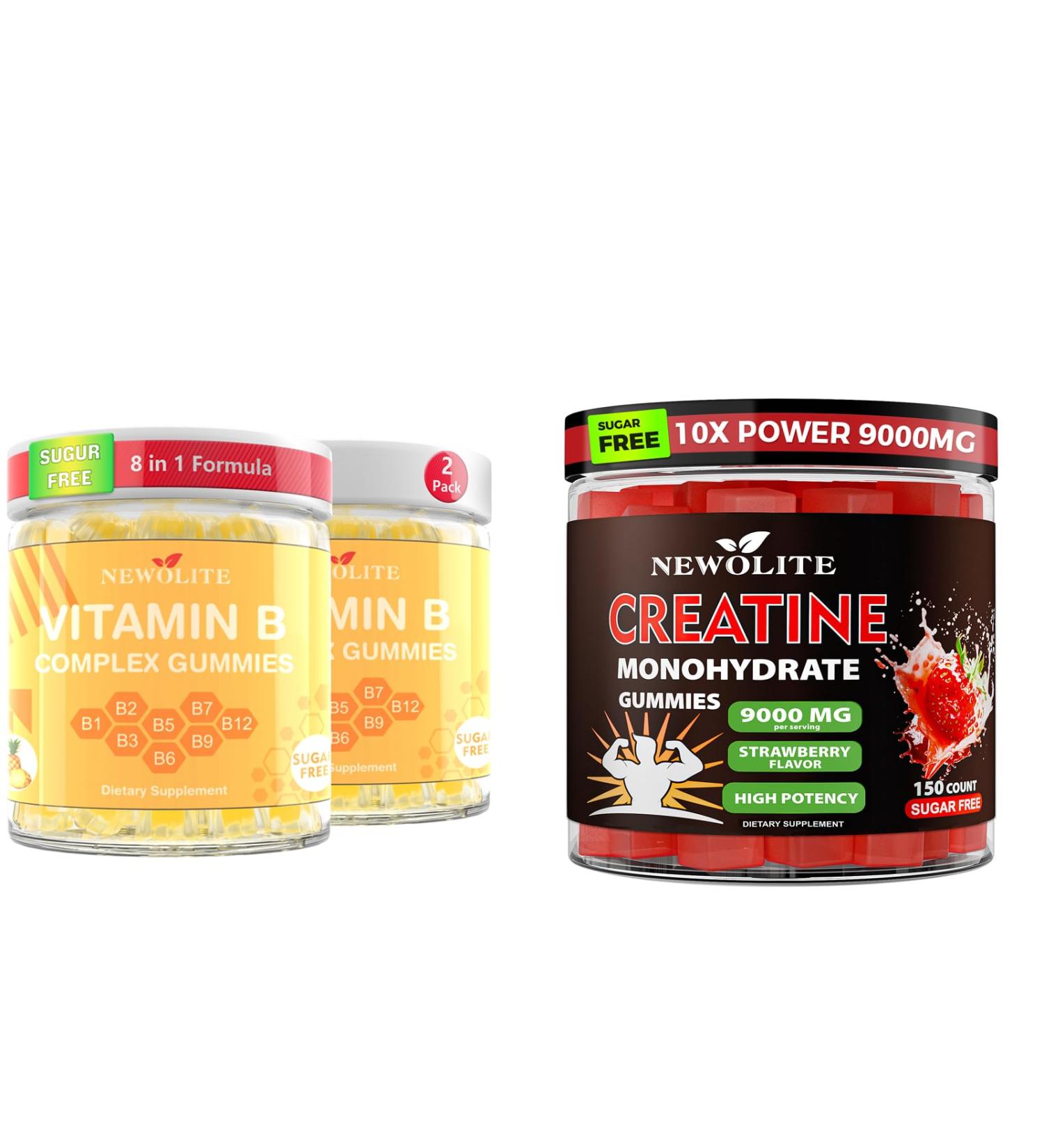 NEWOLITE Energy Strength Creatine Monohydrate Gummies 9000MG - Buy Online on GoSupps.com