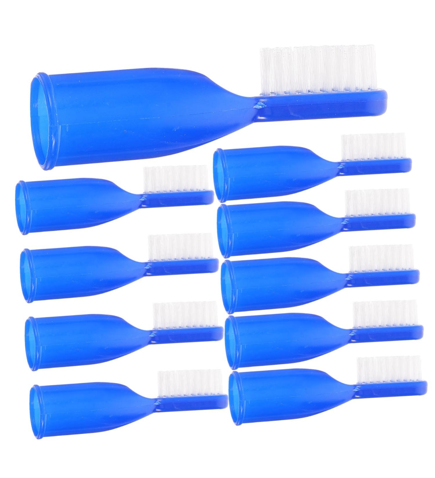 Marmerdo 10-Piece Portable Mini Toothbrush Set - Ideal for Travel Prisons & Finger Teeth Cleaning - Buy Online on GoSupps.com