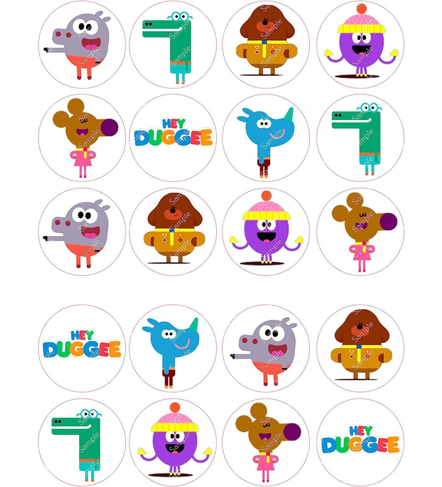 20 x Duggee Pre-Cut Edible Icing Cupcake Topper Cake Decoration Birthday Cakes - Buy Online on GoSupps.com