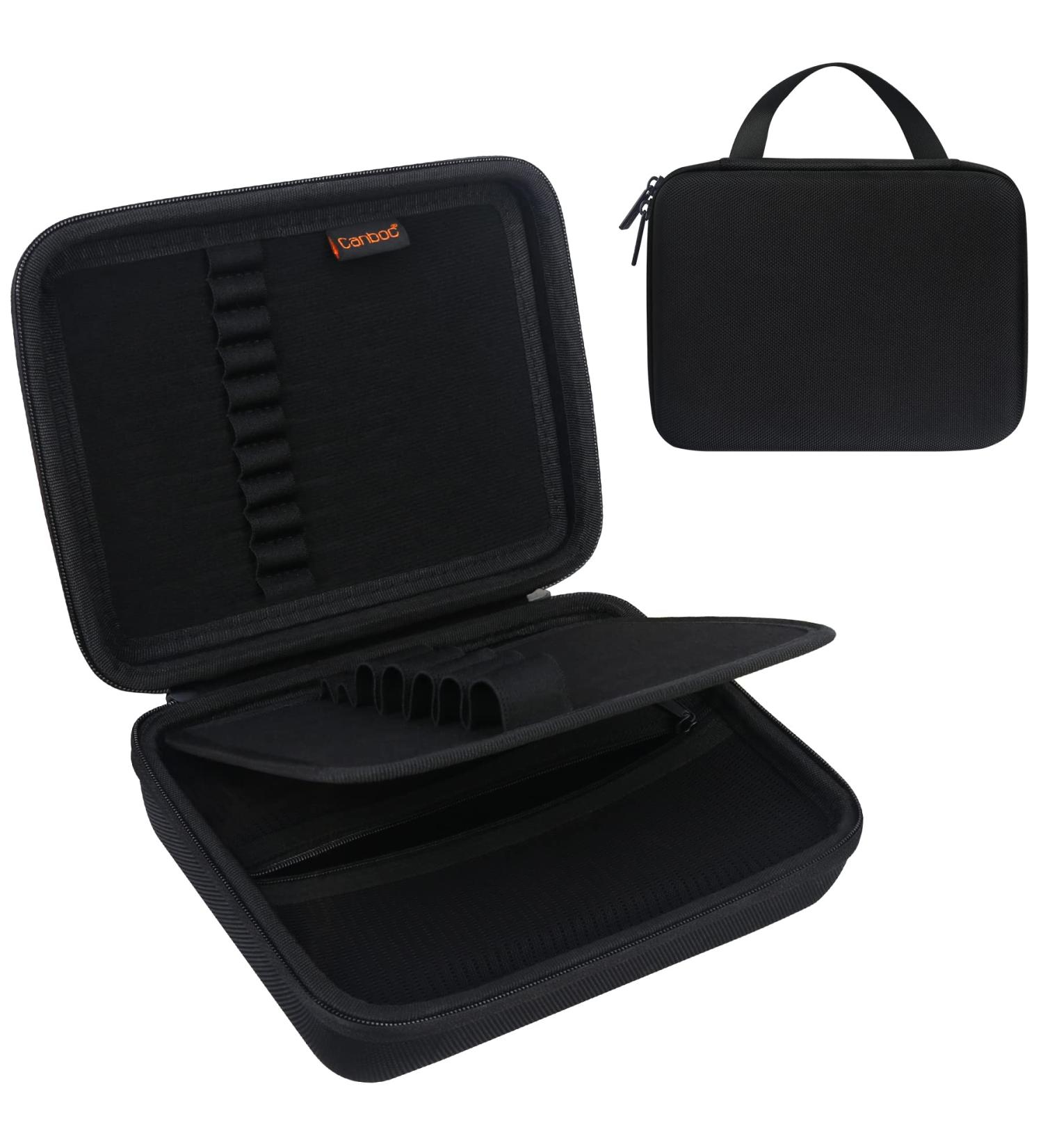Canboc Hard Crochet Hook Case - Portable Travel Organizer for Circular Knitting Needles and Crochet Hooks - Black - Buy Online on GoSupps.com