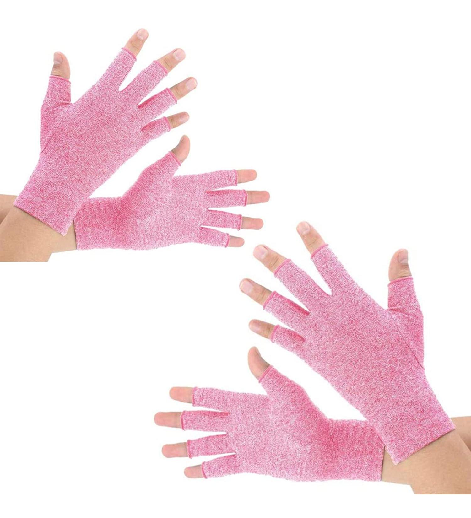 2 Pairs Arthritis Compression Gloves for Women and Men - Pain Relief for Rheumatoid & Osteoarthritis - Ideal for Typing and Daily Tasks - Pink M - Buy Online on GoSupps.com