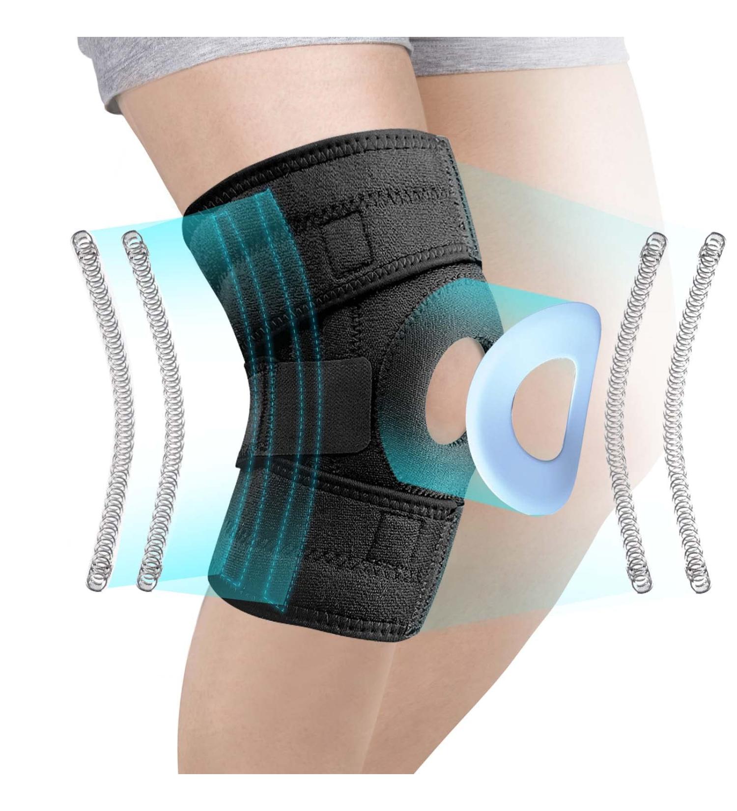 Knee Brace with Side Stabilizers & Gel Pads for Knee Pain Relief - Men and Women - Buy Online on GoSupps.com