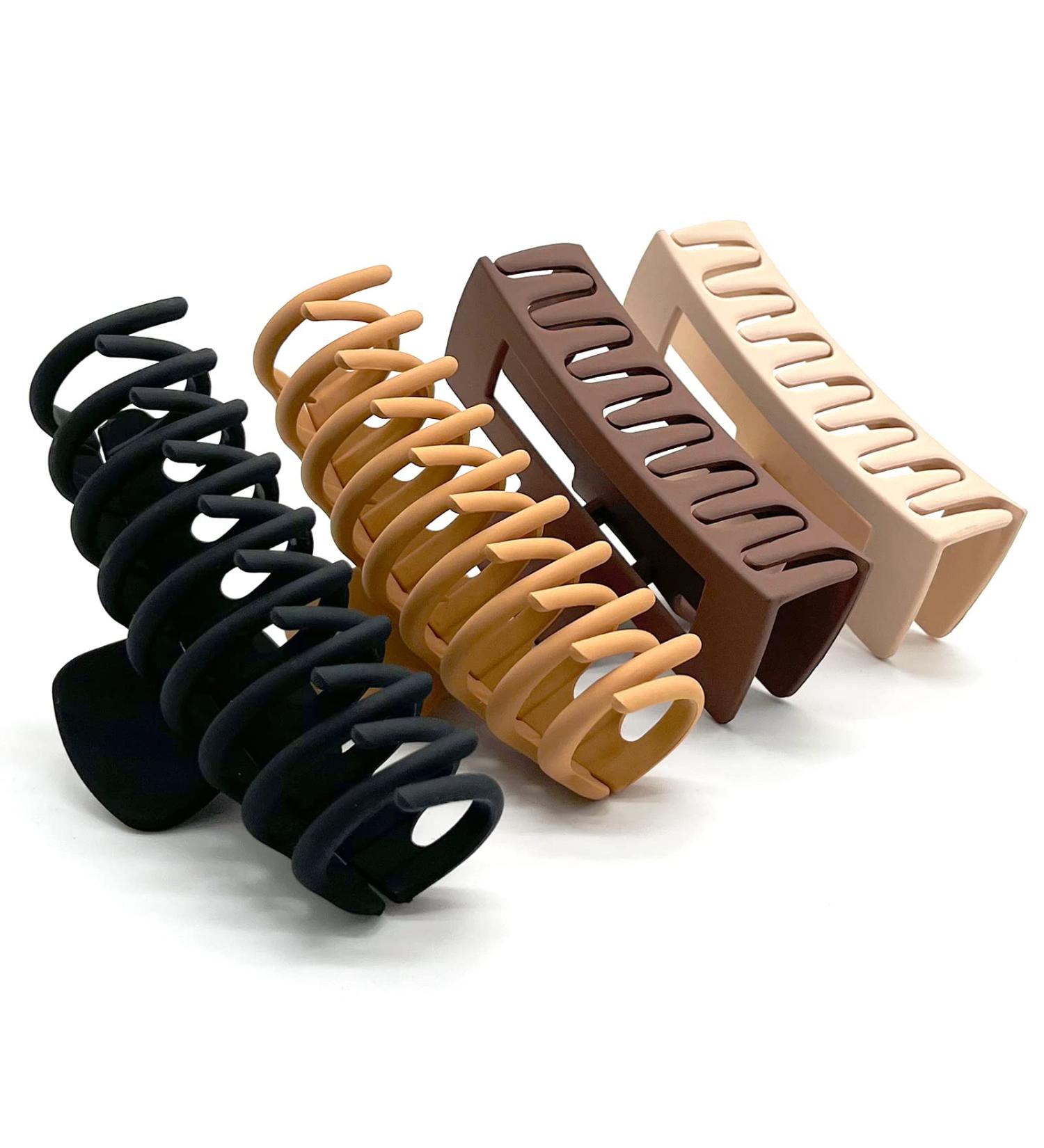 4 Pack Large Claw Hair Clips for Thick Hair - Matte Finish - Strong Hold Jaw Clips for Women - Buy Online on GoSupps.com