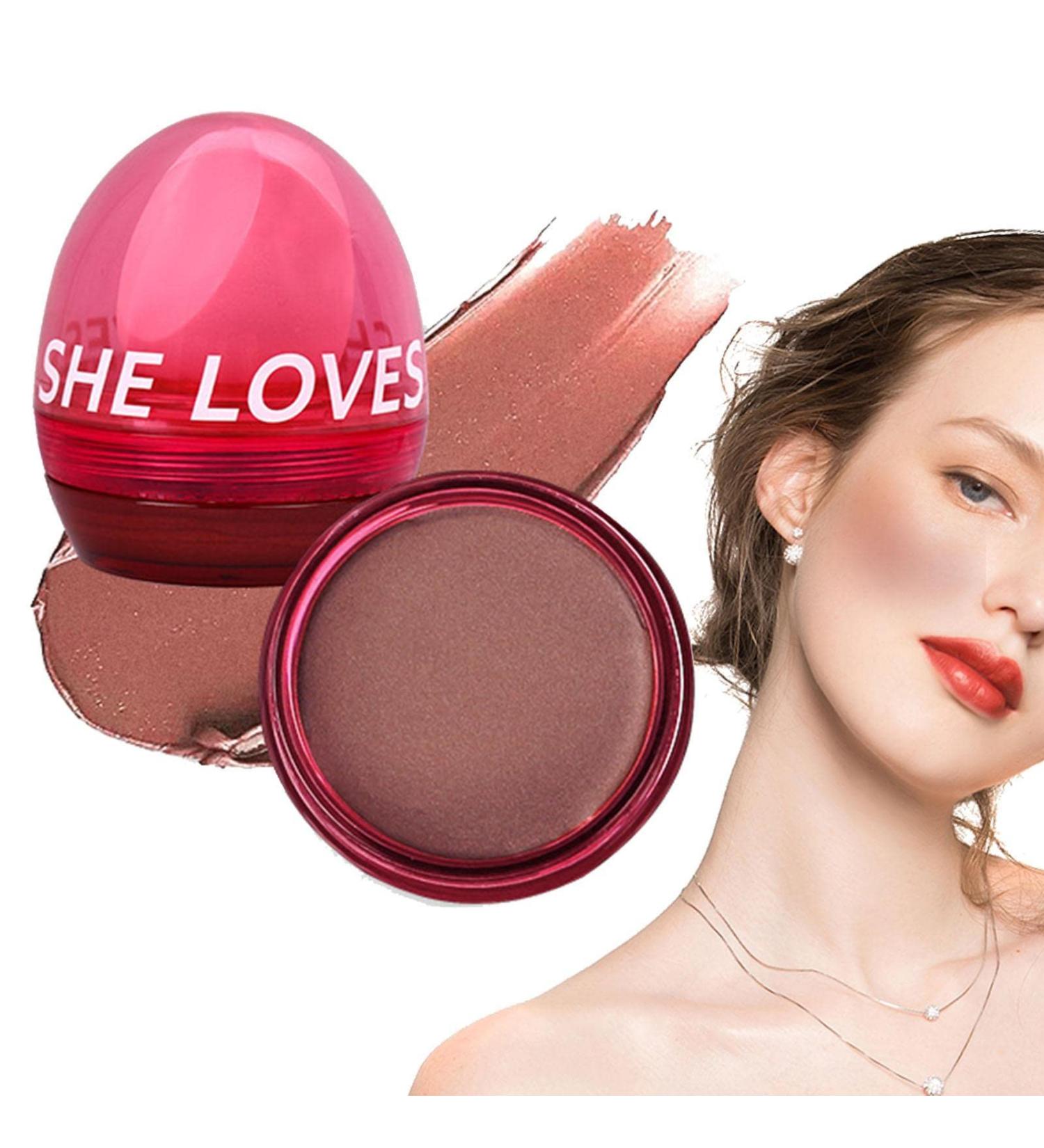 Face Cream Blusher Monochrome Lightweight Blusher for Women - No Smudging Easily Blush Palette for Dating Home Working Shopping Gathering Traveling Skoulazeo 03# Dry Rose - Buy Online on GoSupps.com