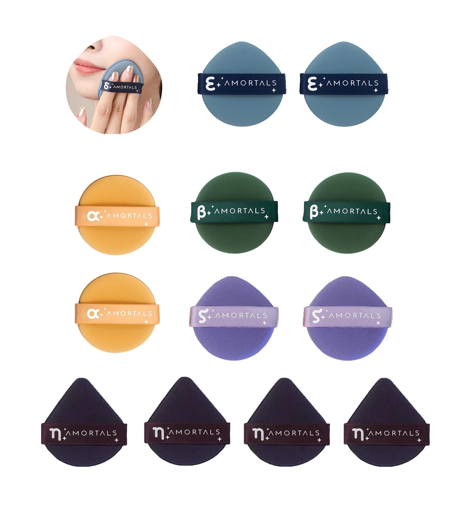 12PCS Triangle & Round Powder Puff Set - Versatile Makeup Sponge for Wet & Dry Use | Premium Setting Powder Puffs for Flawless Foundation Application - Buy Online on GoSupps.com