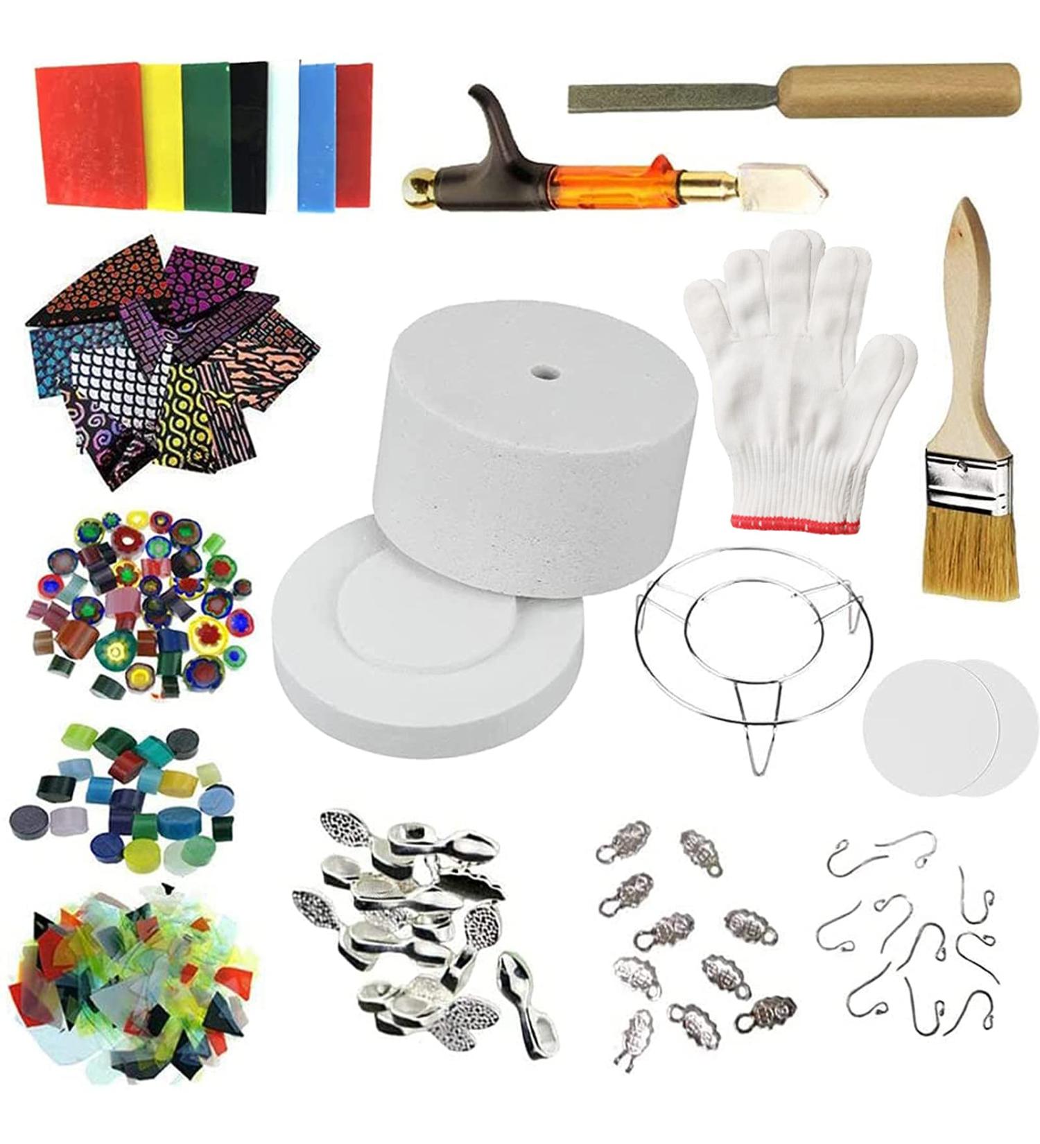 Esdabem Microwave Kiln and DIY Glass Jewelry Set - Professional 15Pack Fusing Tools for Easy DIY Jewelry Making - Buy Online on GoSupps.com