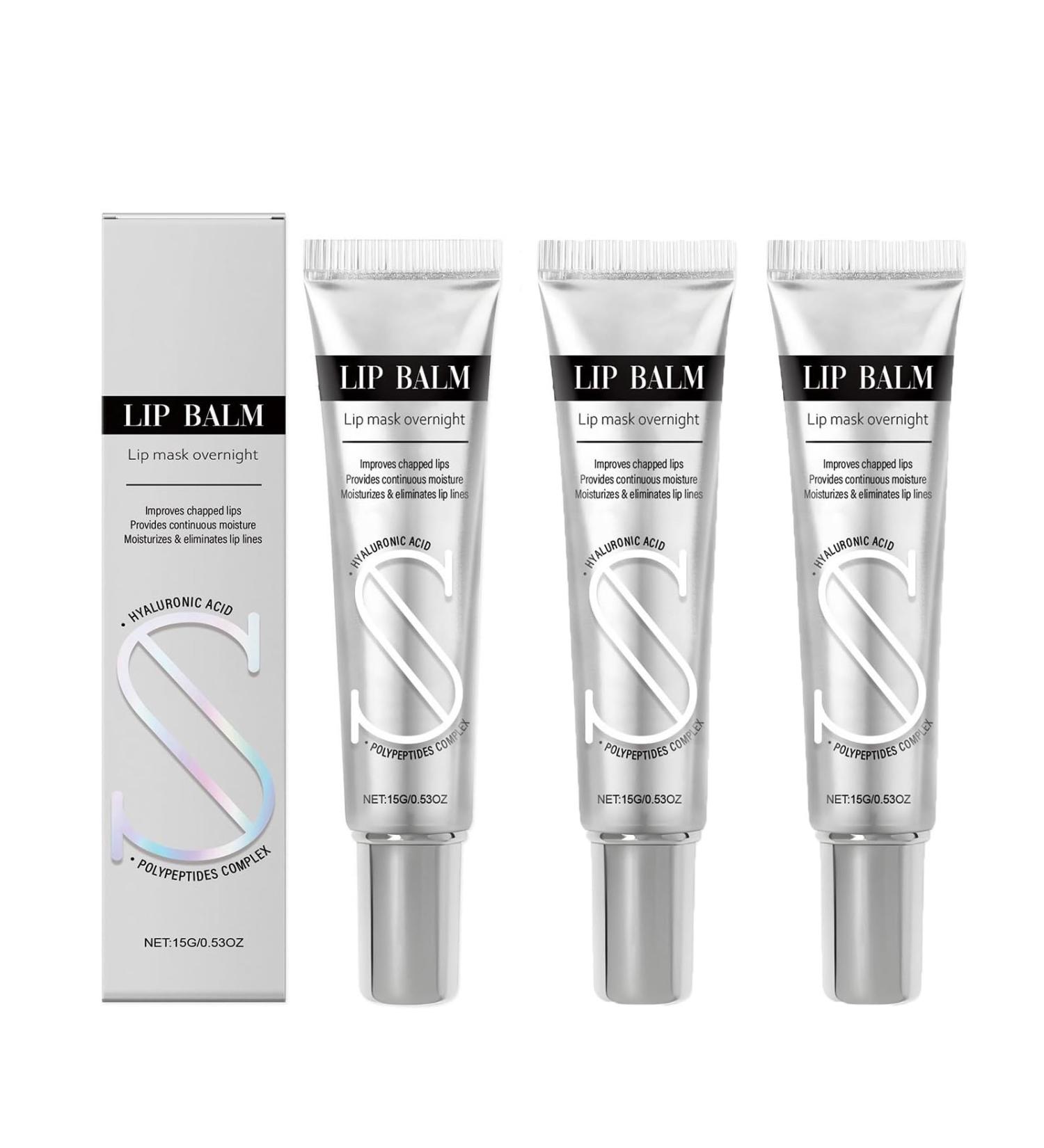  Generisch Peptide Lip Treatment Lip Balm with Hyaluronic Acid Mini Lip Gloss and Lip Balm for Dry Lips with Hyaluronic Acid and Night Mask for Glowing Skin (3) - Buy Online on GoSupps.com