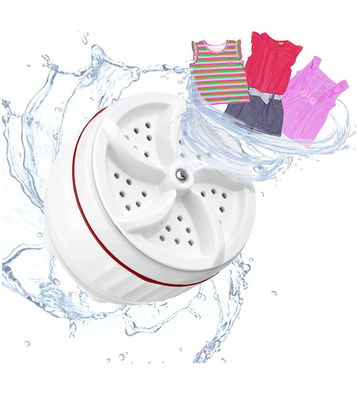 Avejjbaey Portable Washing Machine USB Charging Ultrasonic Turbo Washer Machine Fit For Laundry Bucket Basin Bathroom Sink Washer Machine - Buy Online on GoSupps.com