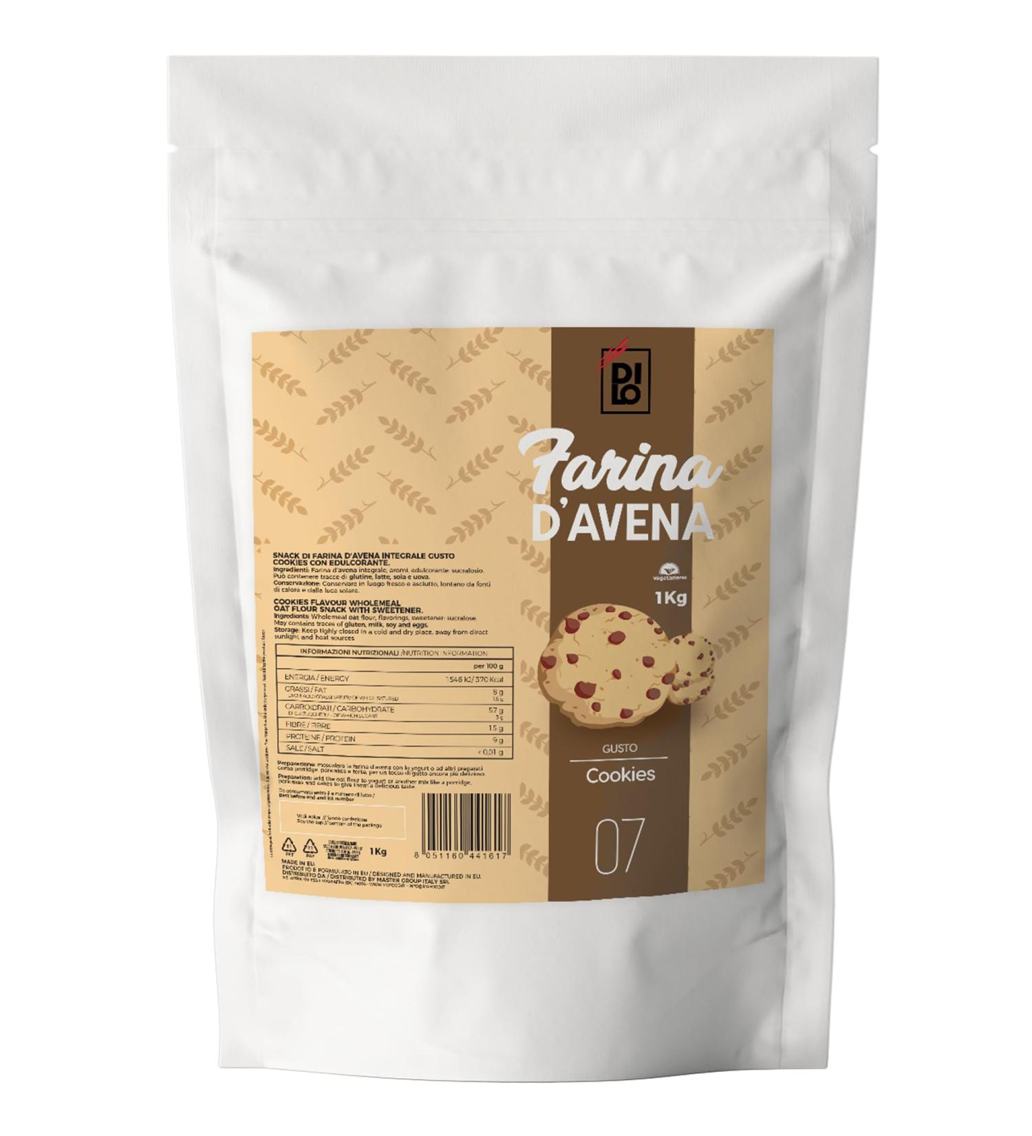 DILO Farina di Avena Aromatizzata Cookies 1kg - Buy Online on GoSupps.com
