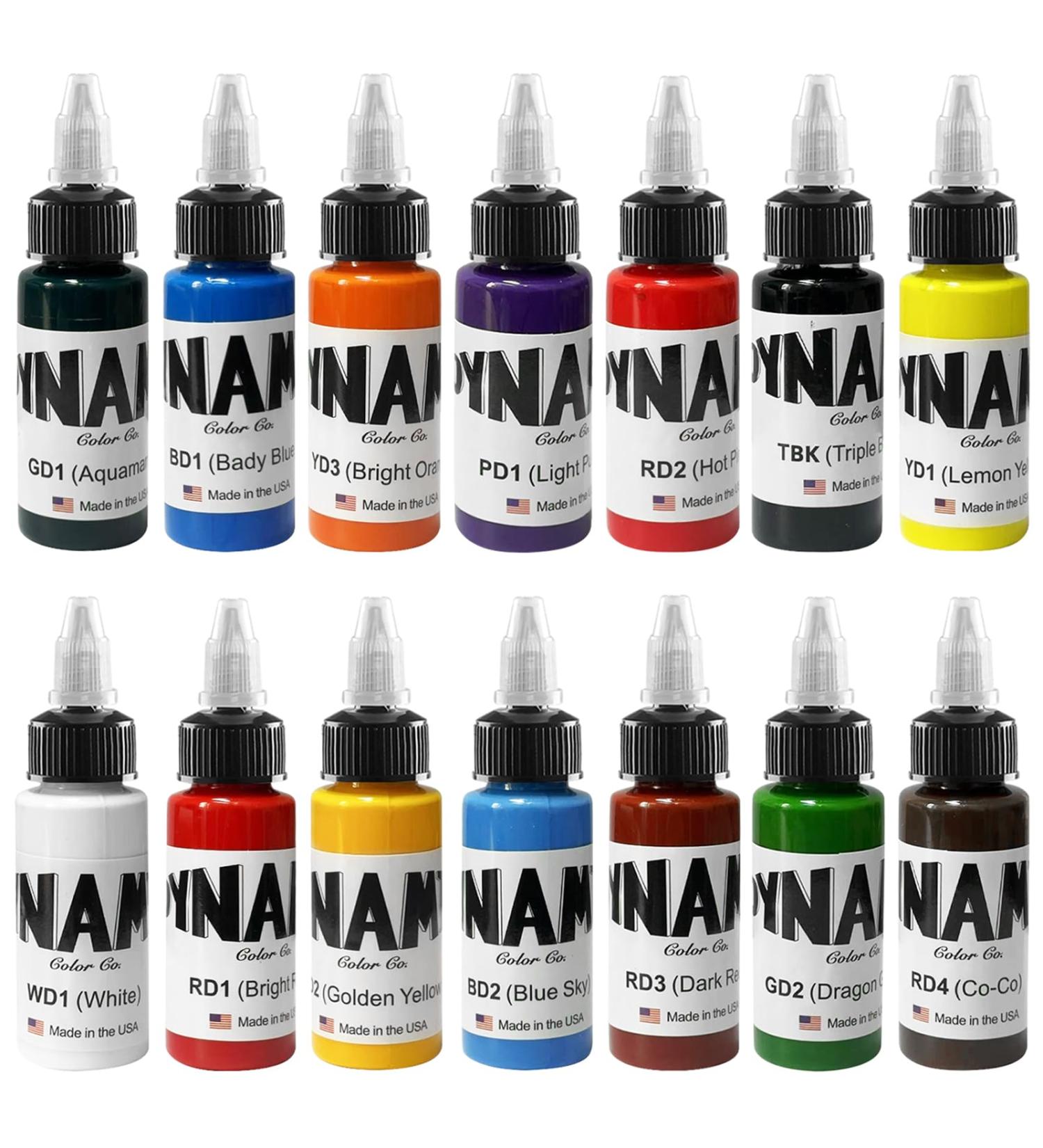  DLDN01 Colored ink tattoo ink 14 colors super bright colored ink ink for colorful patterned tattoos (30 ml) - Buy Online on GoSupps.com