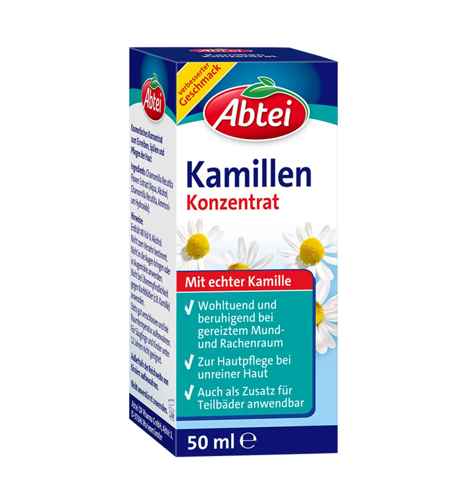Abbey Chamomile Concentrate - 50ml | Vegan Skin Hair & Oral Care | Versatile Bathing Additive with Real Chamomile - Buy Online on GoSupps.com